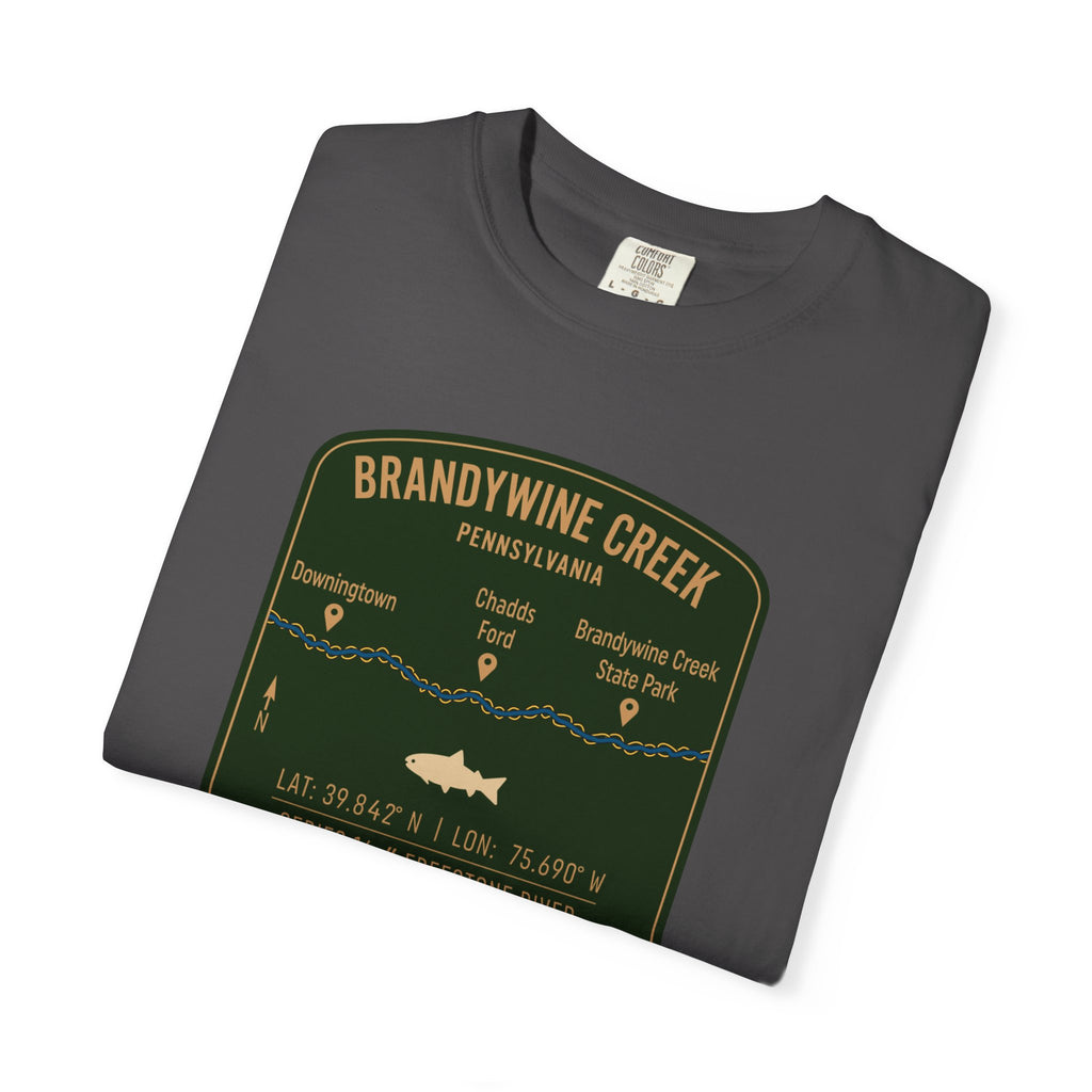 Brandywine Creek Fishing Map T-Shirt | River Map, Trout Graphic