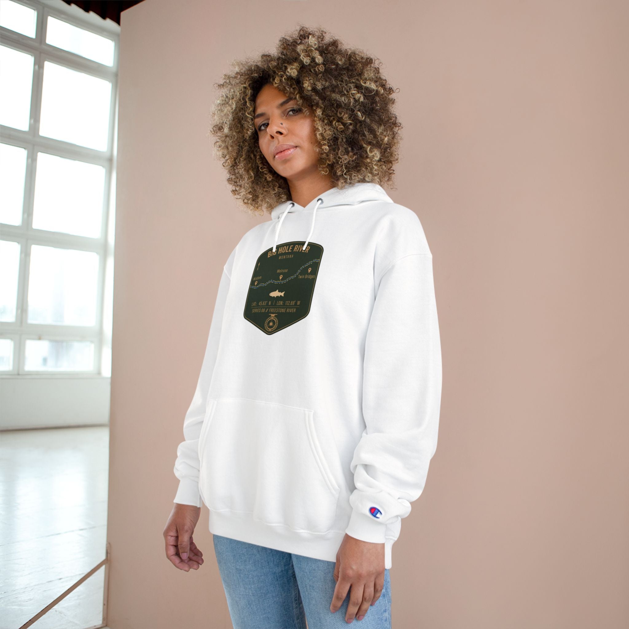 Big Hole River Patch Graphic Hoodie | Outdoor Adventure