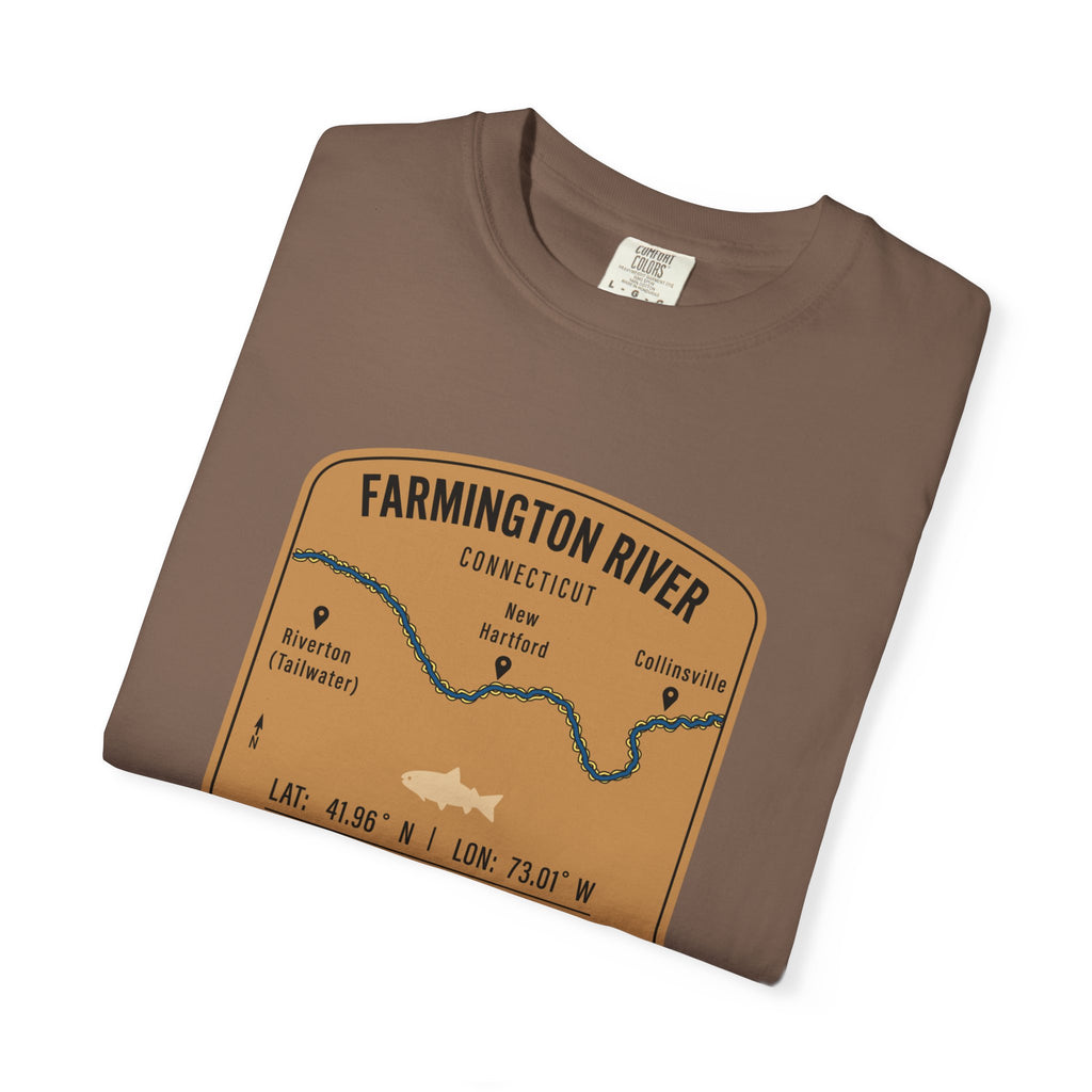 Farmington River Fishing Map T-Shirt | River Map, Trout Graphic