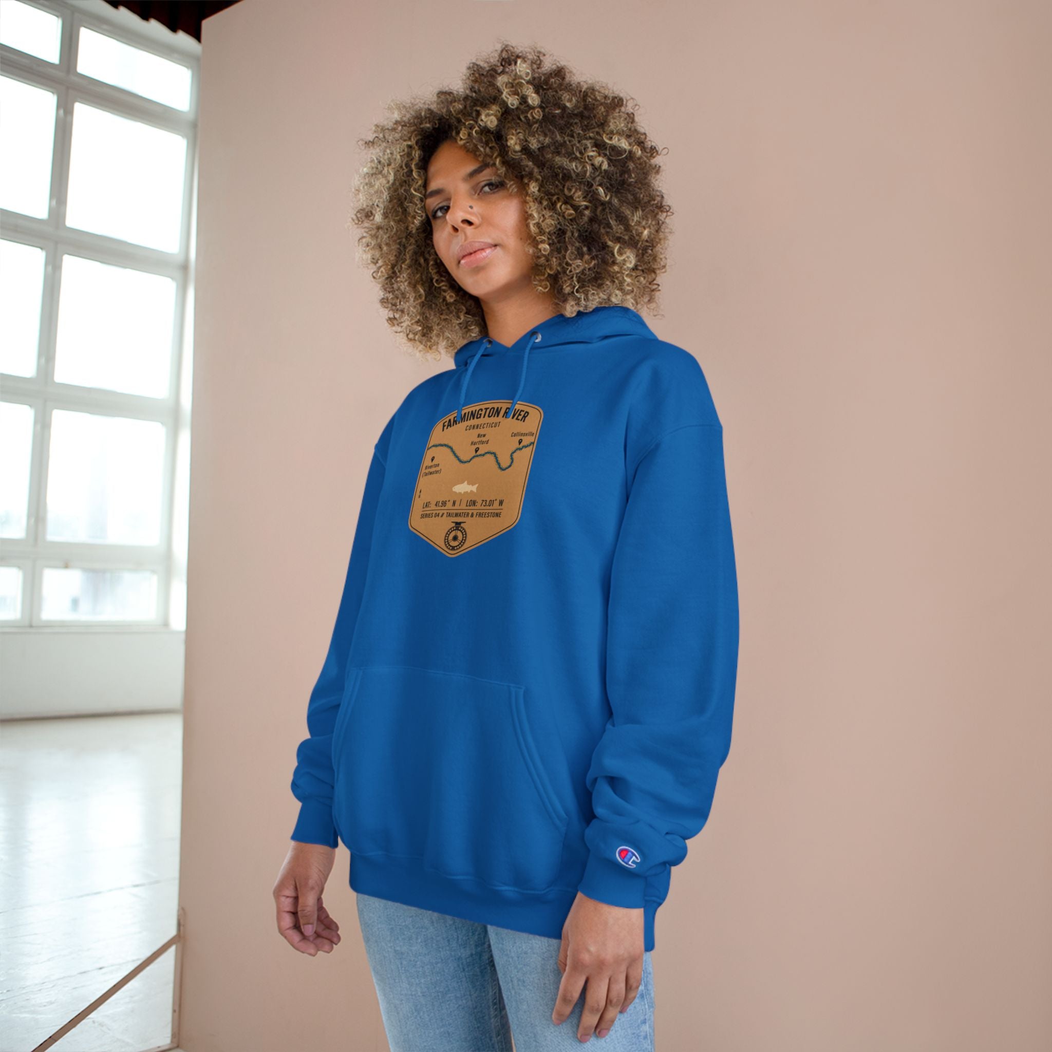 Farmington River Patch Graphic Hoodie | Outdoor Adventure