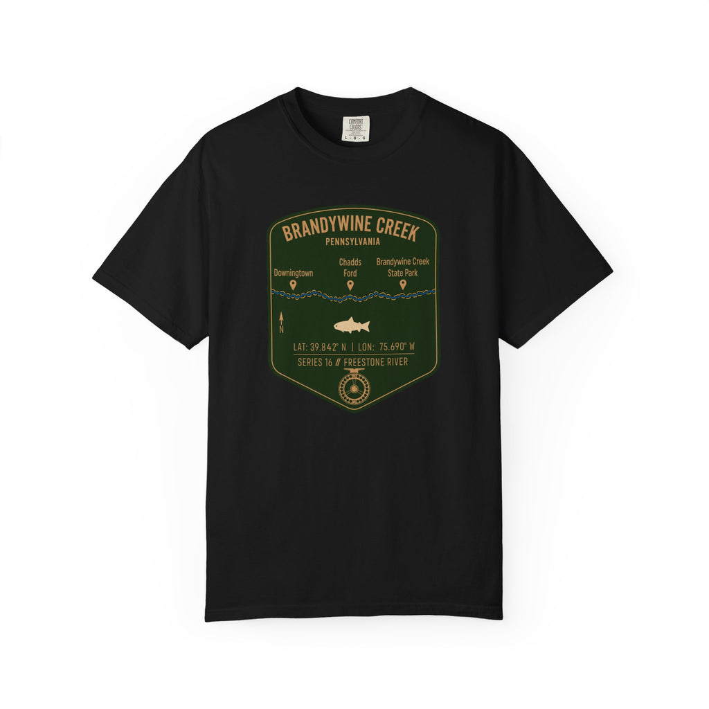 Brandywine Creek Fishing Map T-Shirt | River Map, Trout Graphic