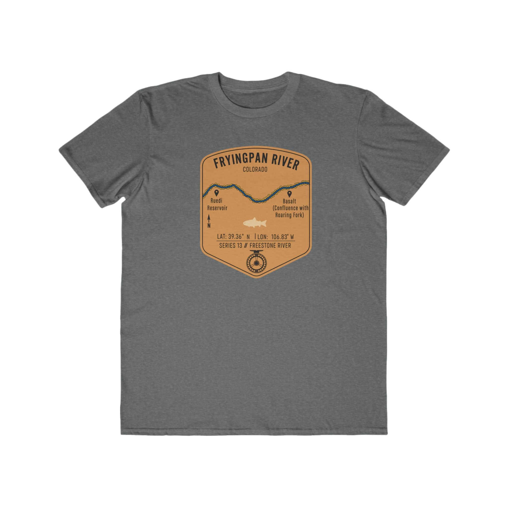 Fryingpan River Fishing Patch Tee | Trout Fly Rod Angler Shirt