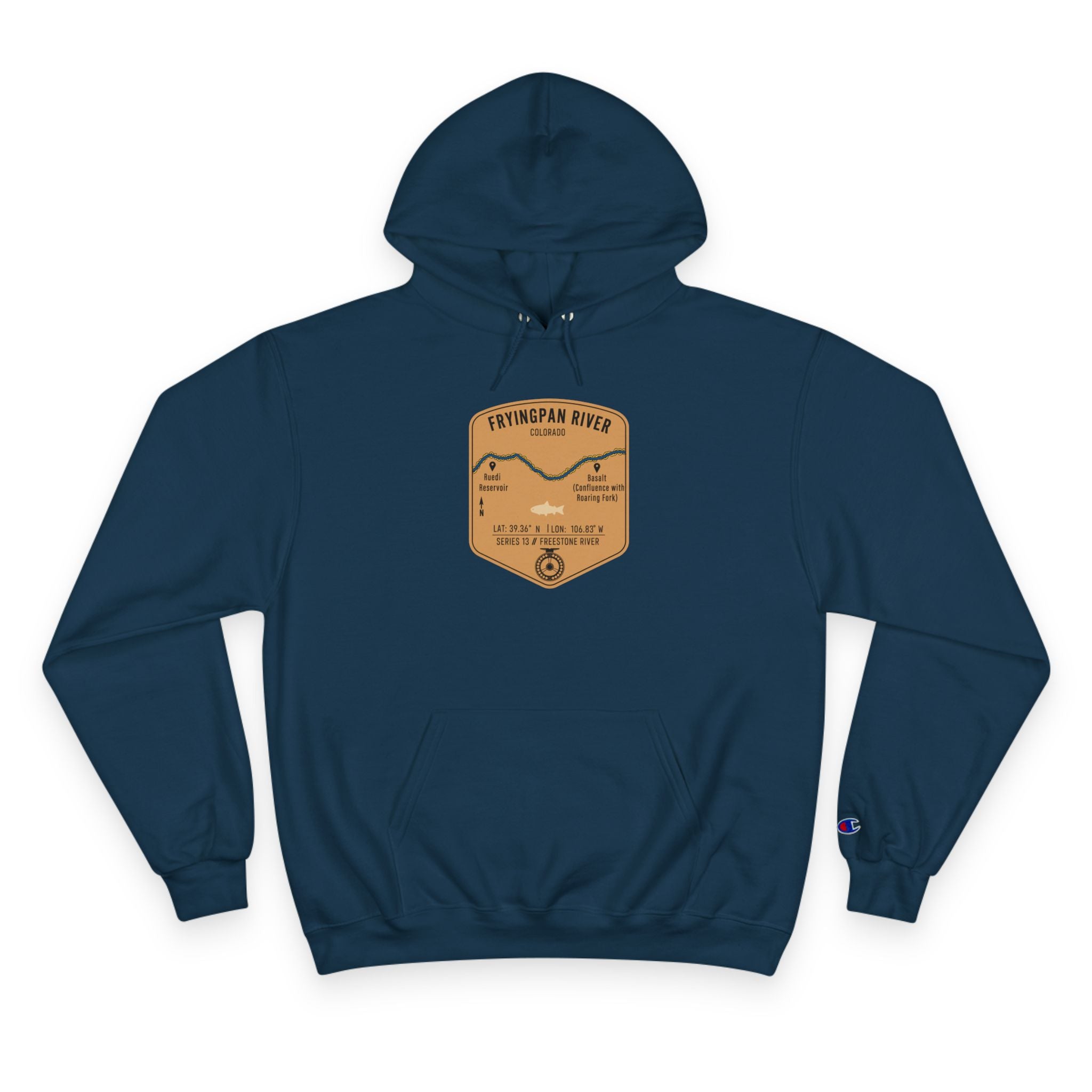 Fryingpan River Patch Graphic Hoodie | Outdoor Adventure