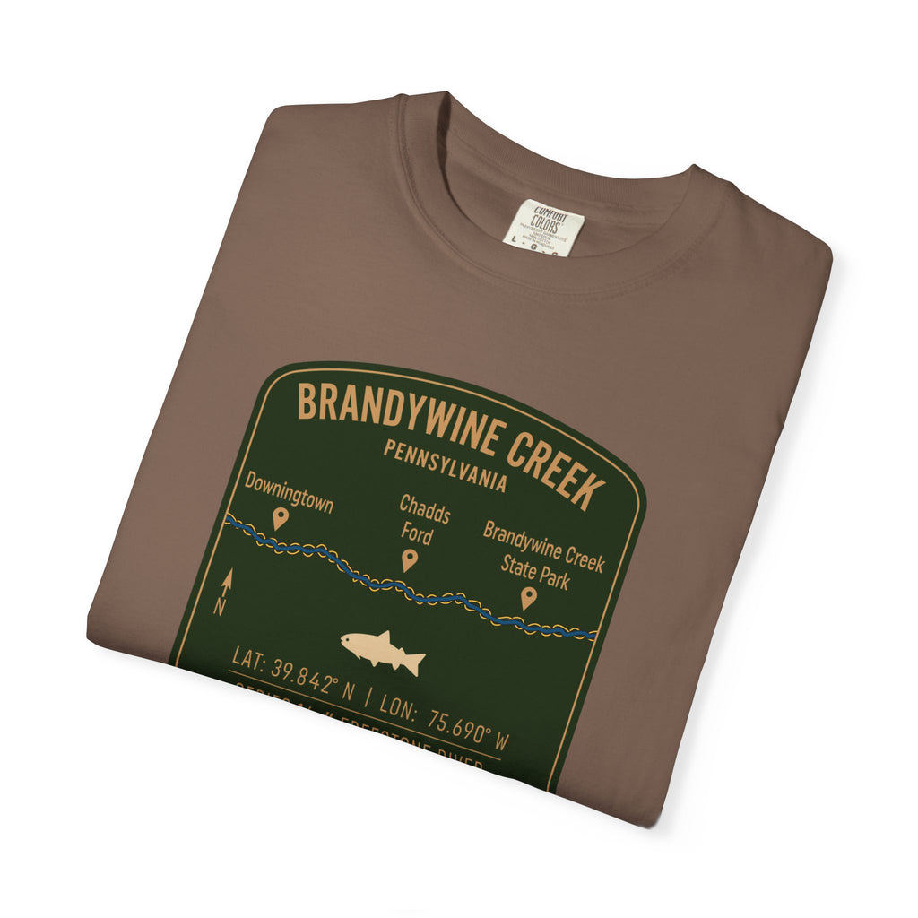 Brandywine Creek Fishing Map T-Shirt | River Map, Trout Graphic