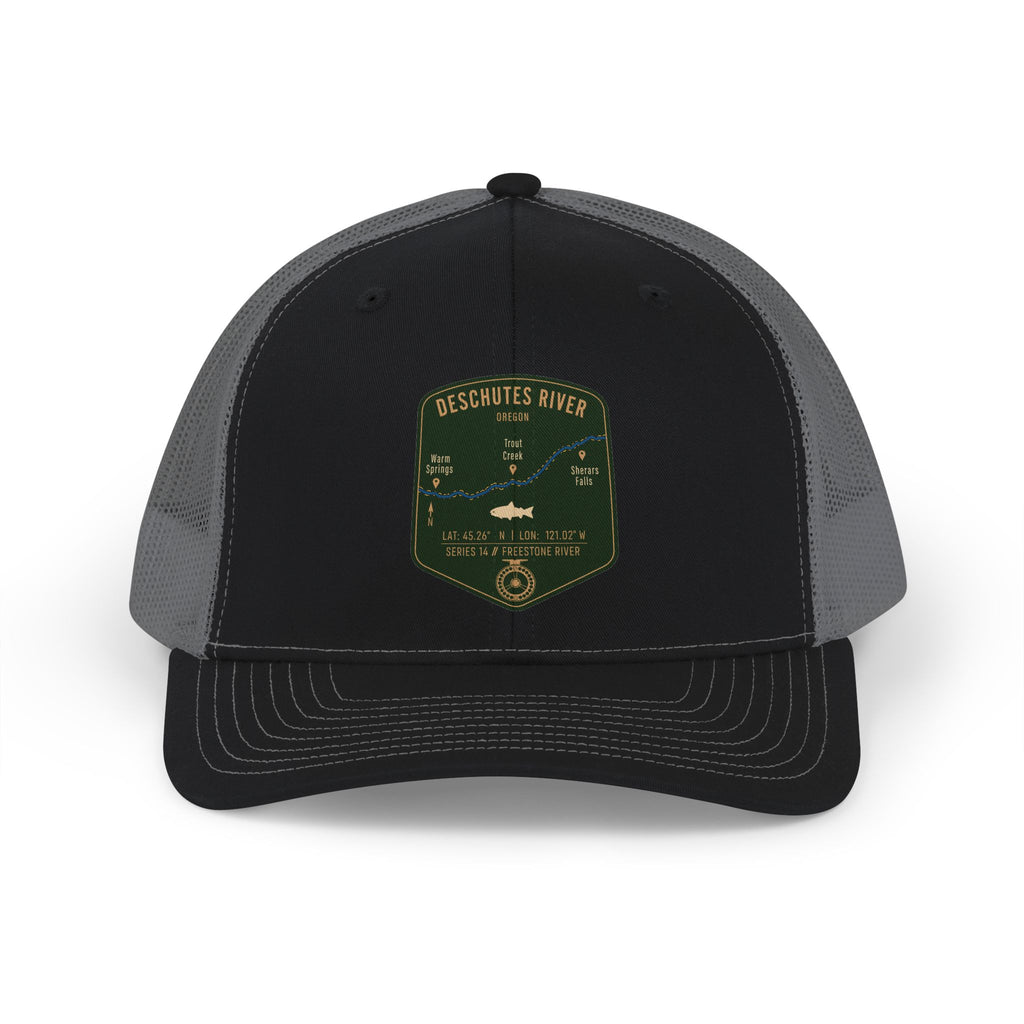 Deschutes River fishing patch Snapback Cap | trout, fly fishing design