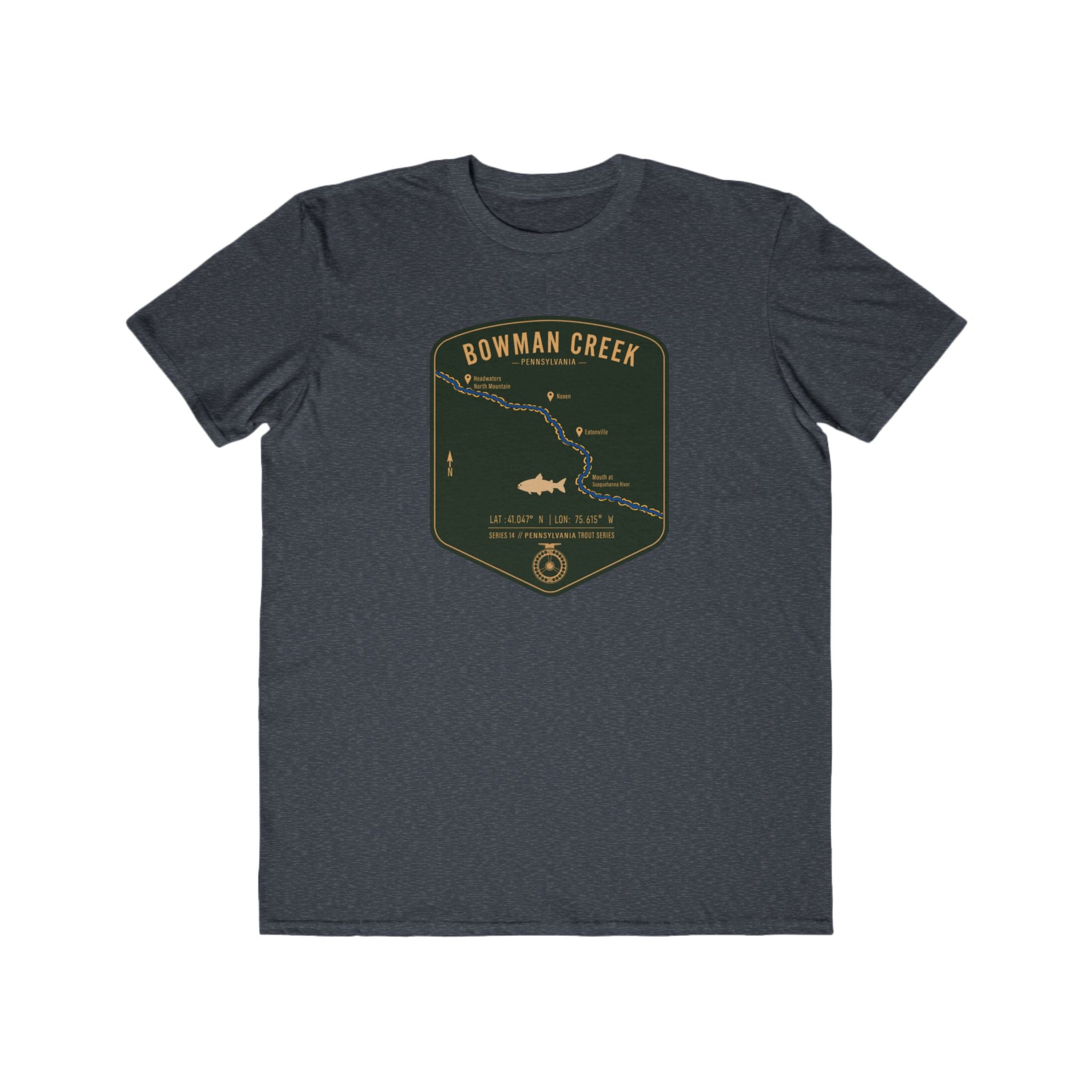 Bowman Creek PA Patch Tee | Trout Fly Rod Angler Shirt
