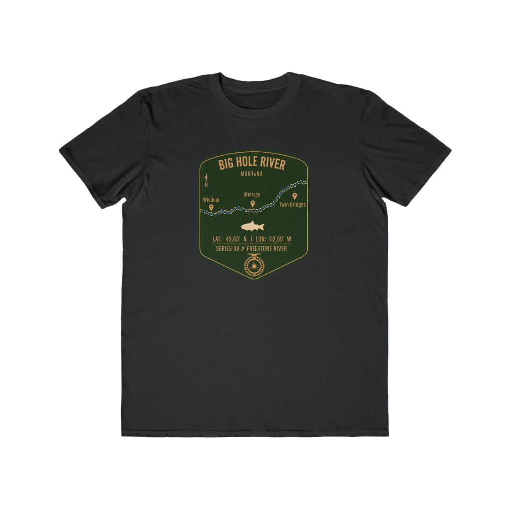 Big Hole River Fishing Patch Tee | Trout Fly Rod Angler Shirt