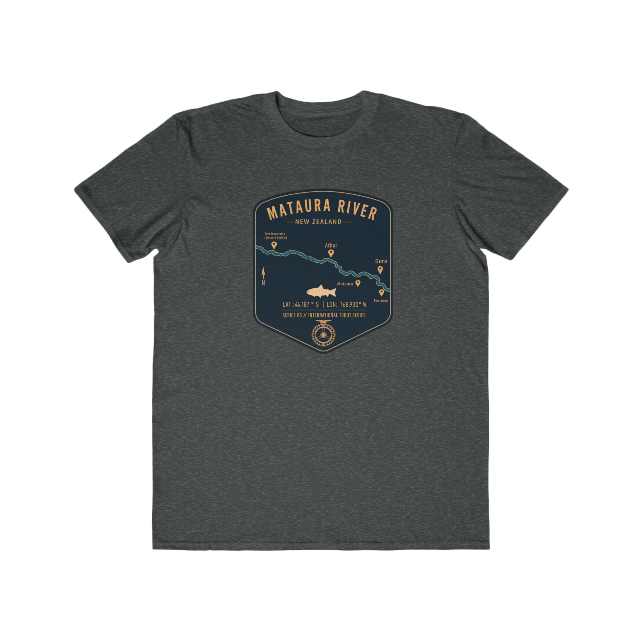 Global Series - Mataura River New Zealand Patch Tee | Trout Fly Rod Angler Shirt