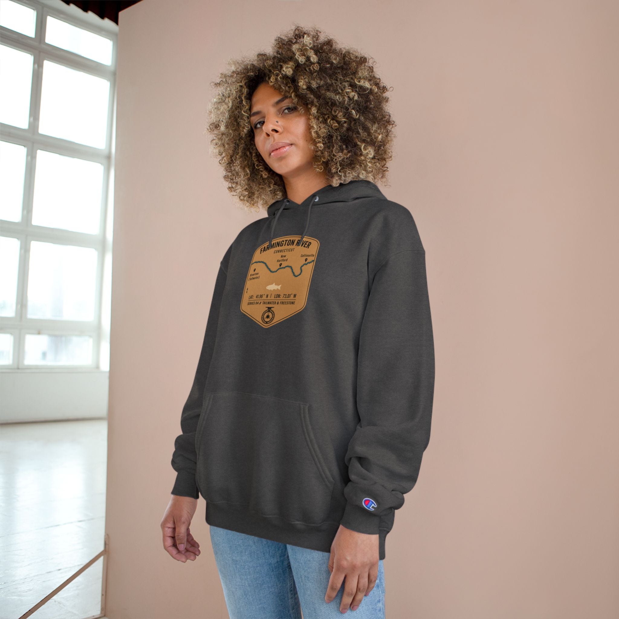 Farmington River Patch Graphic Hoodie | Outdoor Adventure