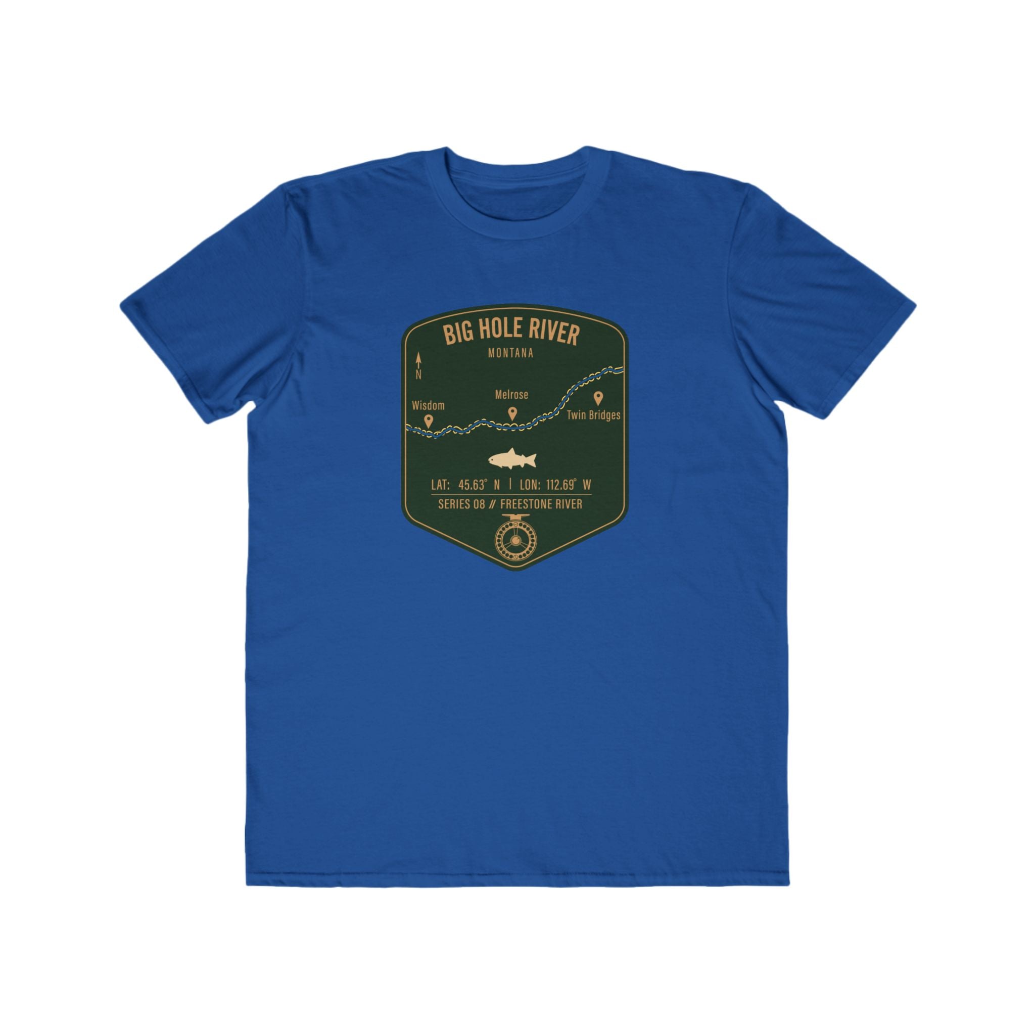 Big Hole River Fishing Patch Tee | Trout Fly Rod Angler Shirt