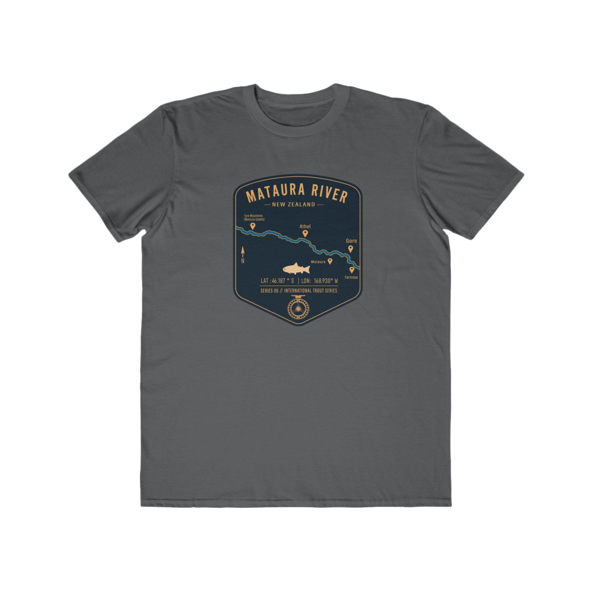 Global Series - Mataura River New Zealand Patch Tee | Trout Fly Rod Angler Shirt