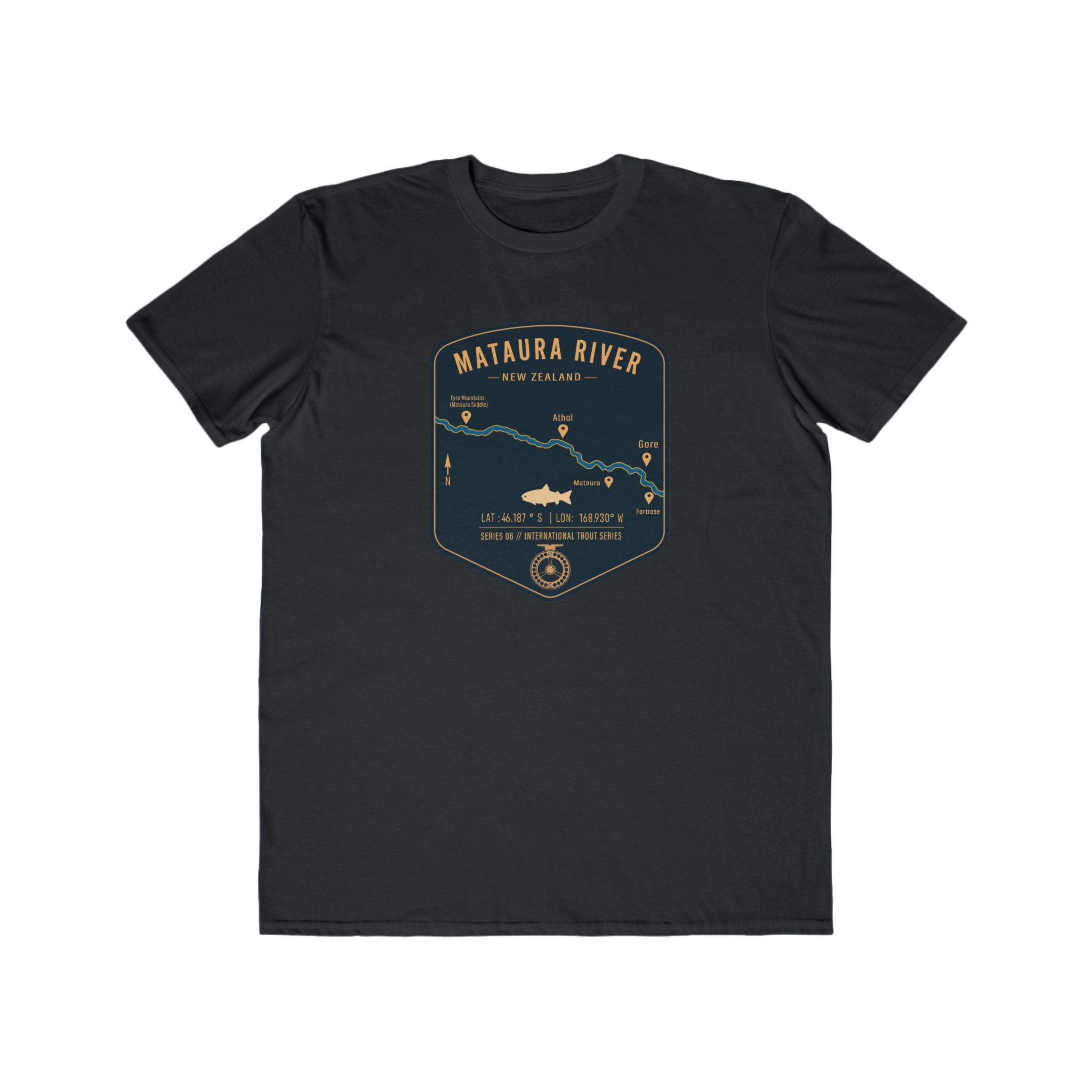 Global Series - Mataura River New Zealand Patch Tee | Trout Fly Rod Angler Shirt