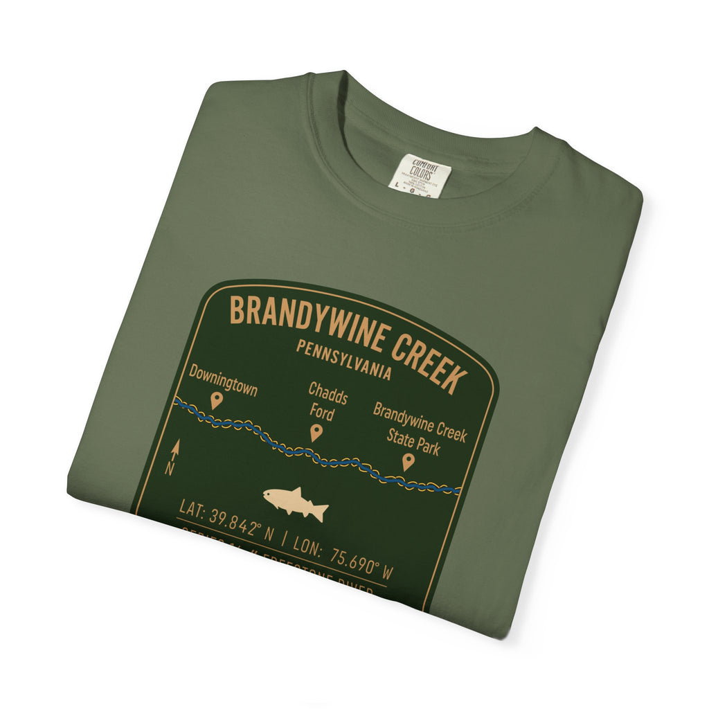 Brandywine Creek Fishing Map T-Shirt | River Map, Trout Graphic