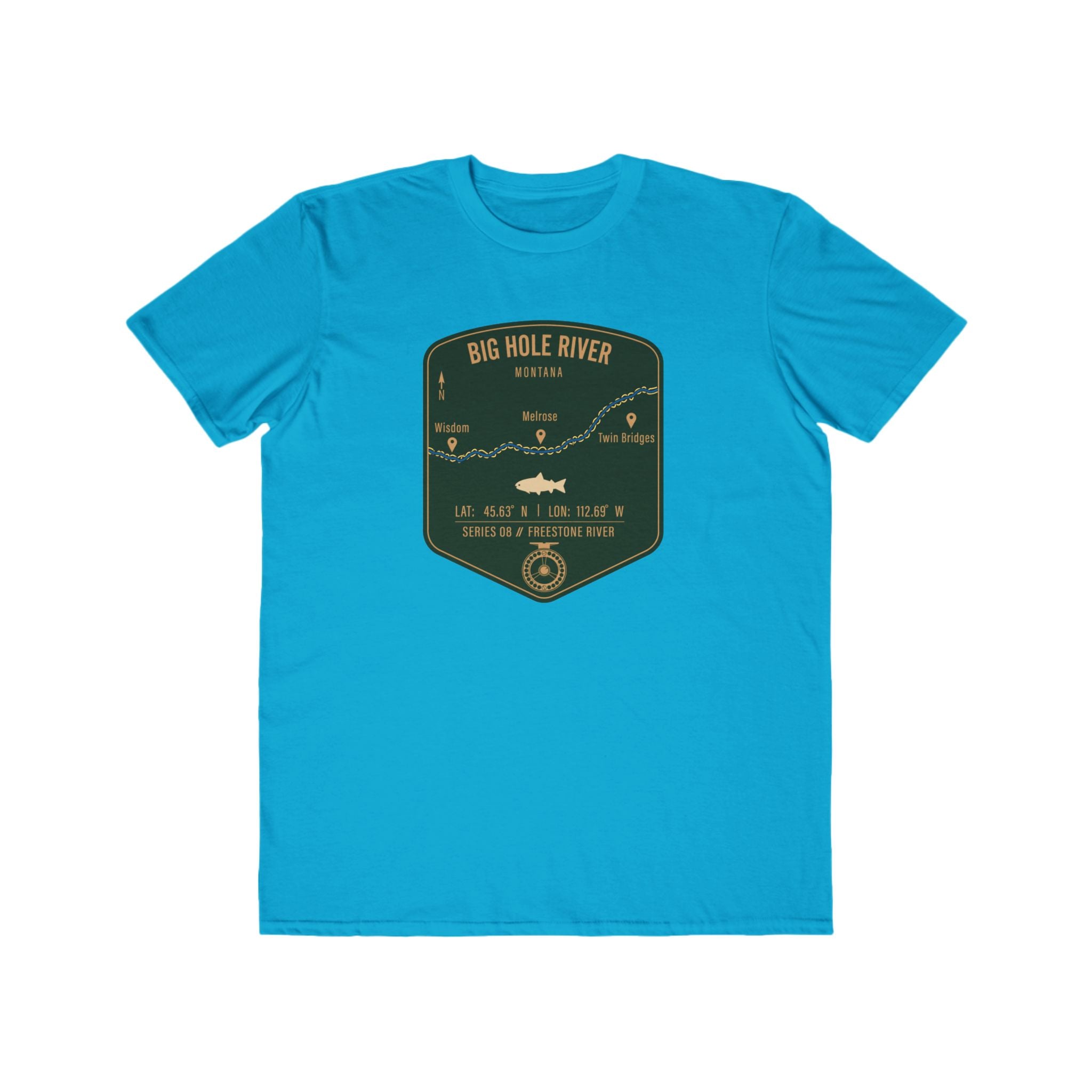 Big Hole River Fishing Patch Tee | Trout Fly Rod Angler Shirt