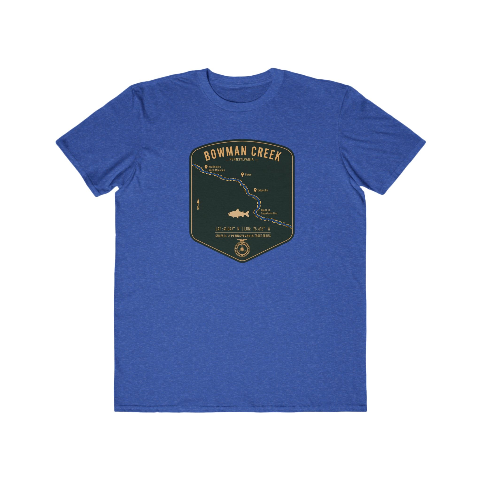 Bowman Creek PA Patch Tee | Trout Fly Rod Angler Shirt