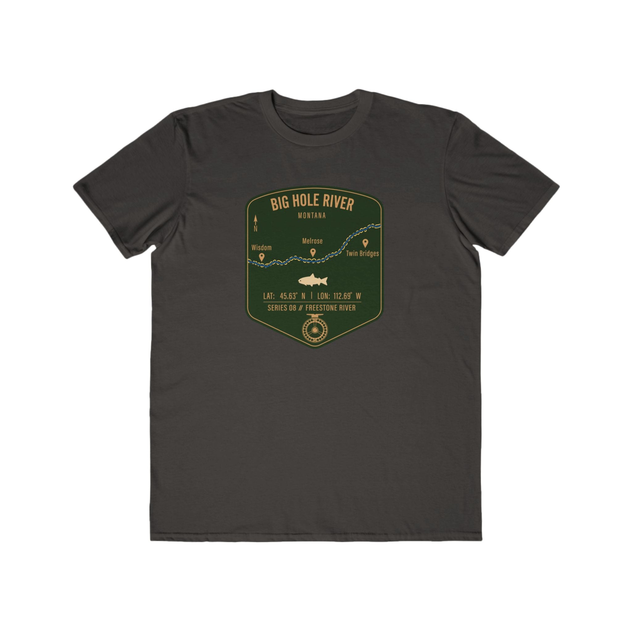 Big Hole River Fishing Patch Tee | Trout Fly Rod Angler Shirt