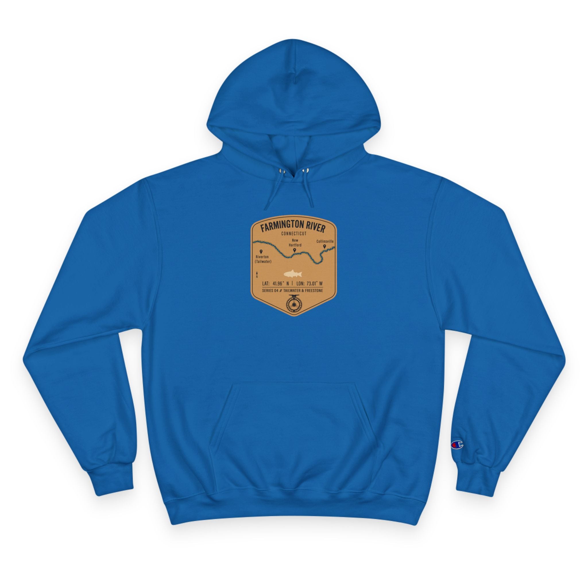 Farmington River Patch Graphic Hoodie | Outdoor Adventure