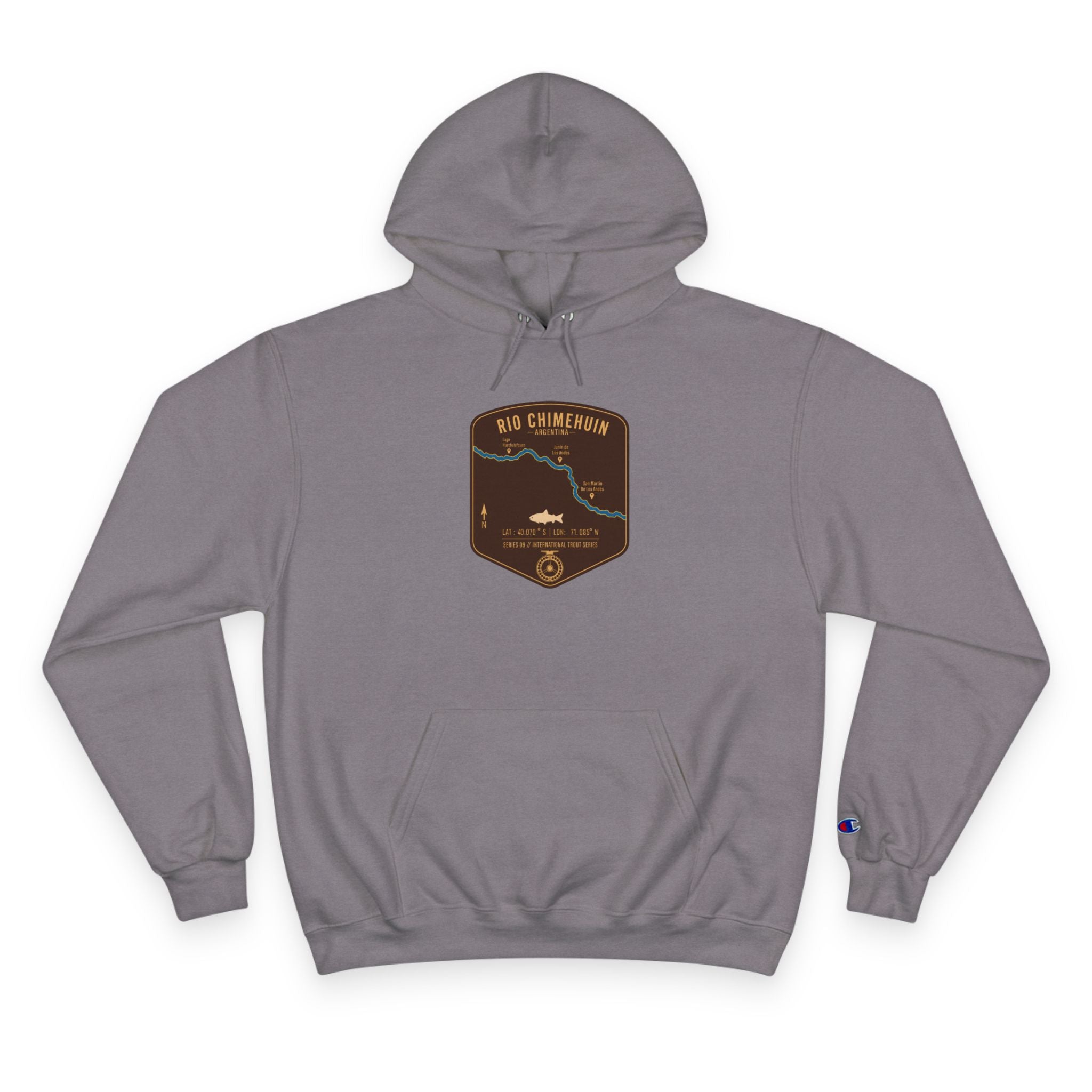 Global Series - Chimehuin River Argentina Patch Graphic Hoodie | Outdoor Adventure