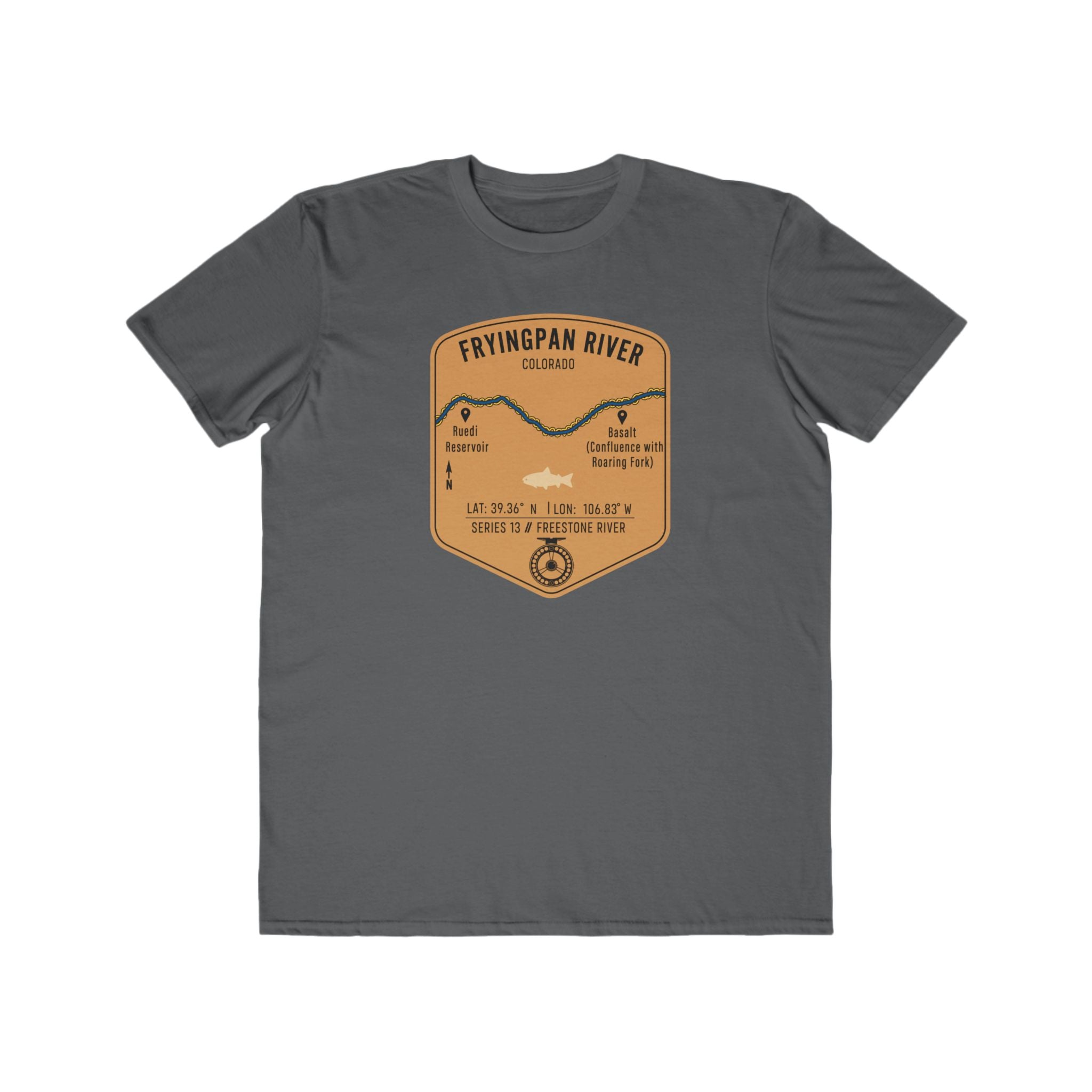 Fryingpan River Fishing Patch Tee | Trout Fly Rod Angler Shirt
