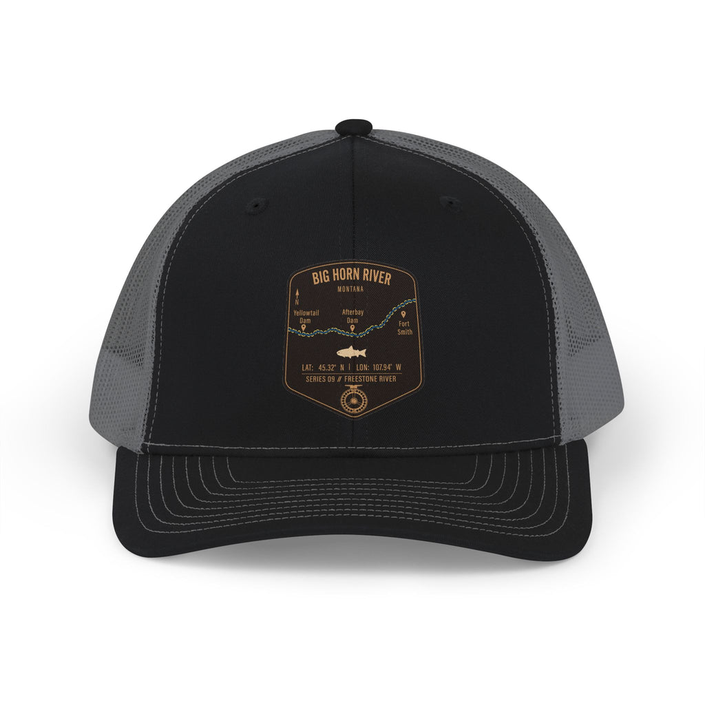 Big Horn River fishing patch Snapback Cap | trout, fly fishing design