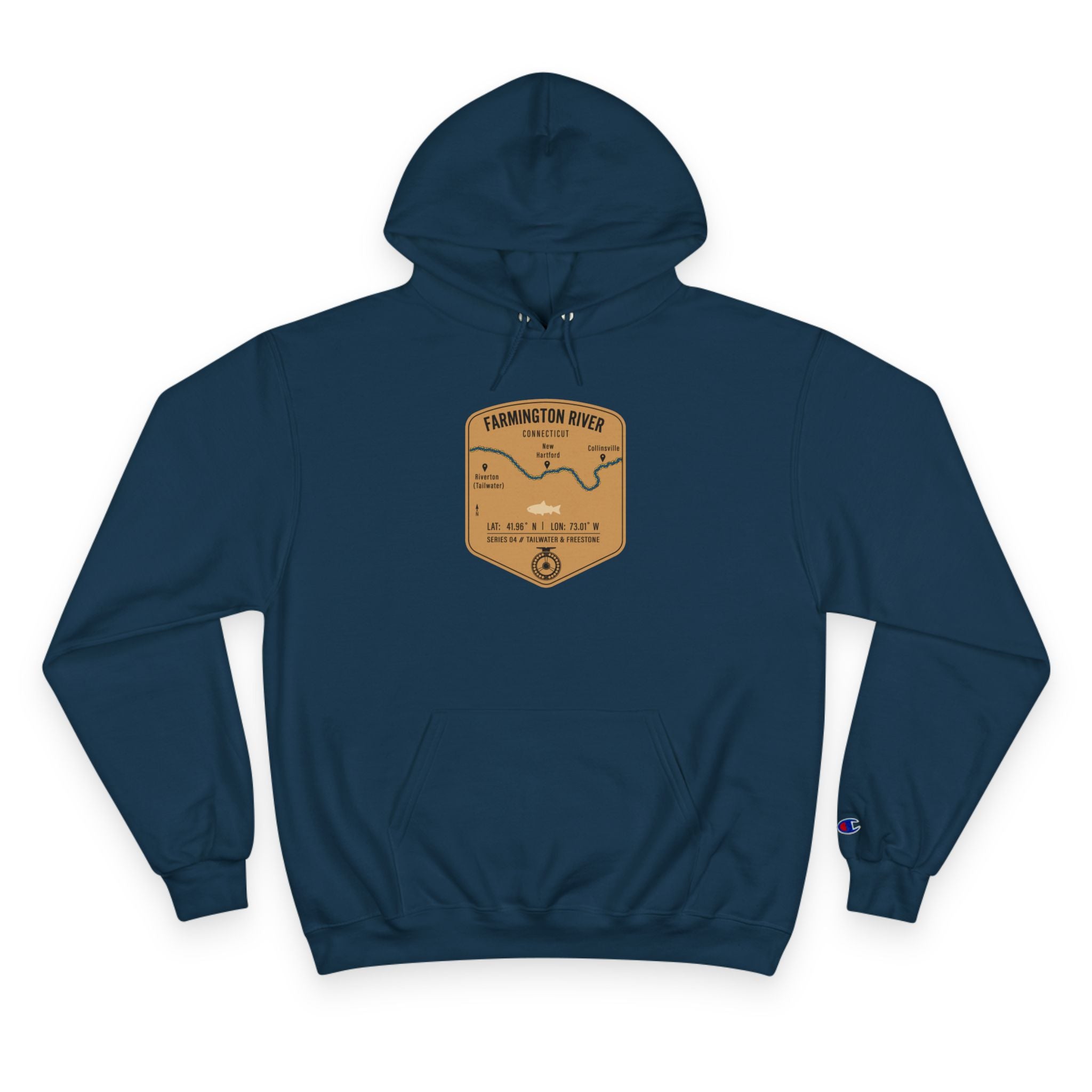 Farmington River Patch Graphic Hoodie | Outdoor Adventure