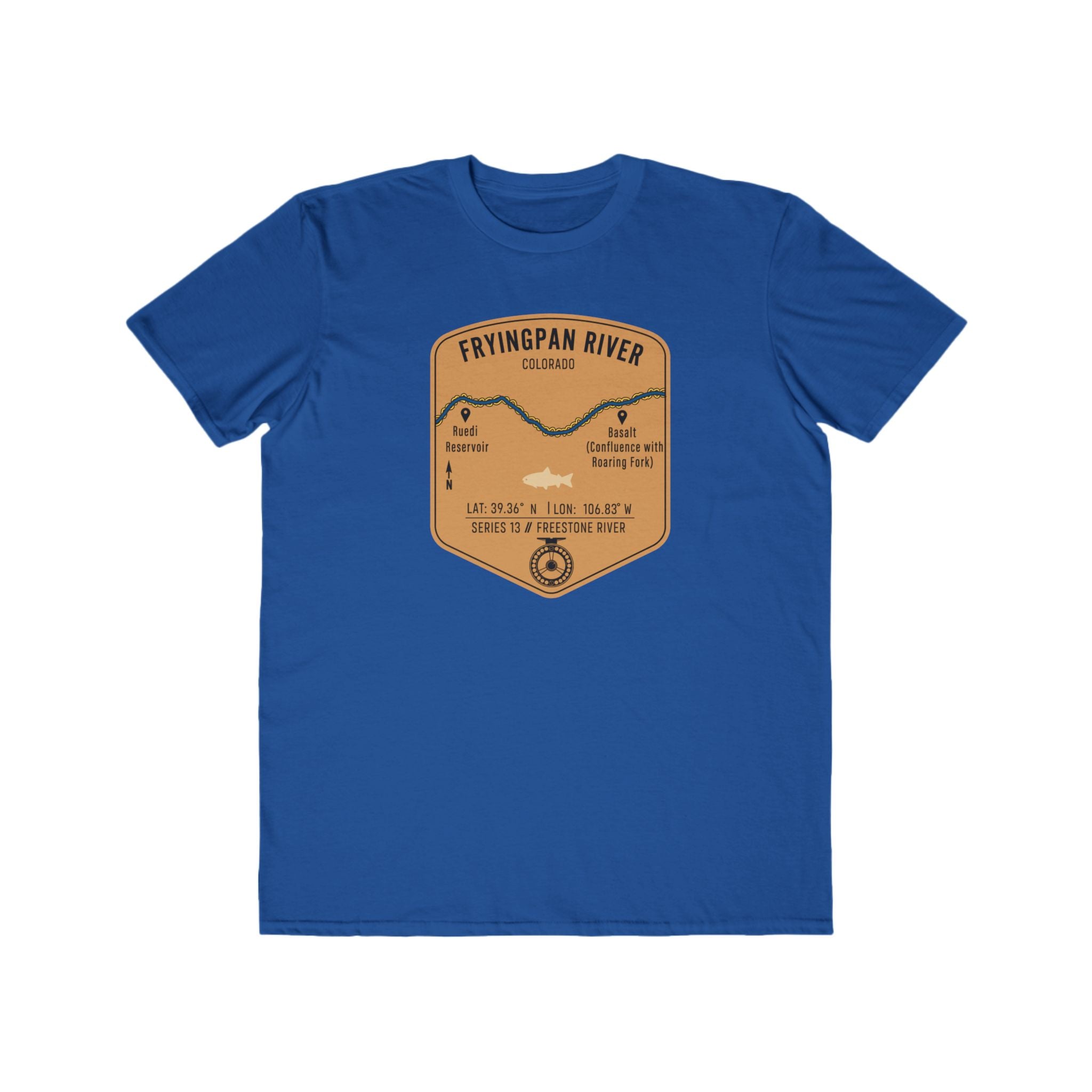 Fryingpan River Fishing Patch Tee | Trout Fly Rod Angler Shirt