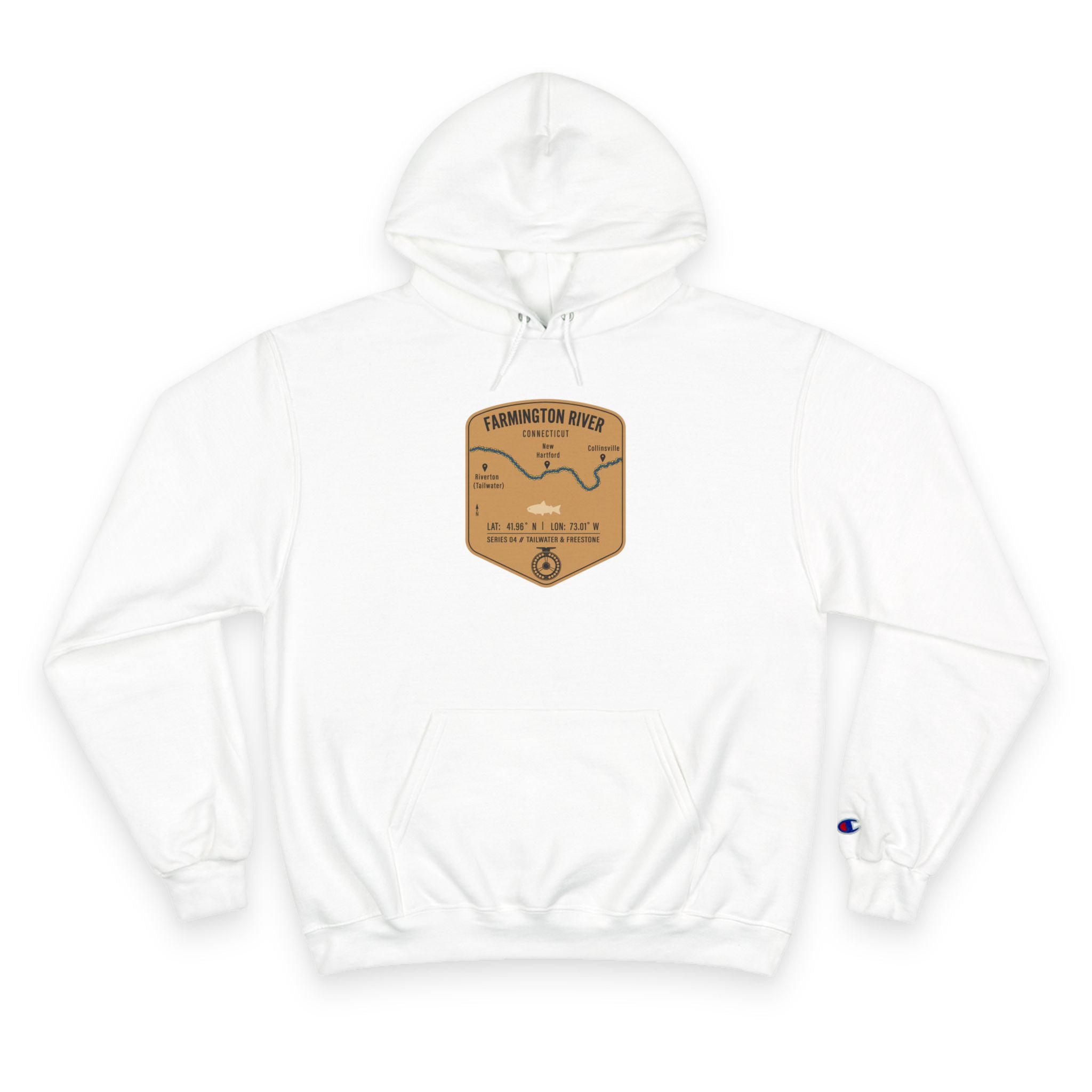 Farmington River Patch Graphic Hoodie | Outdoor Adventure