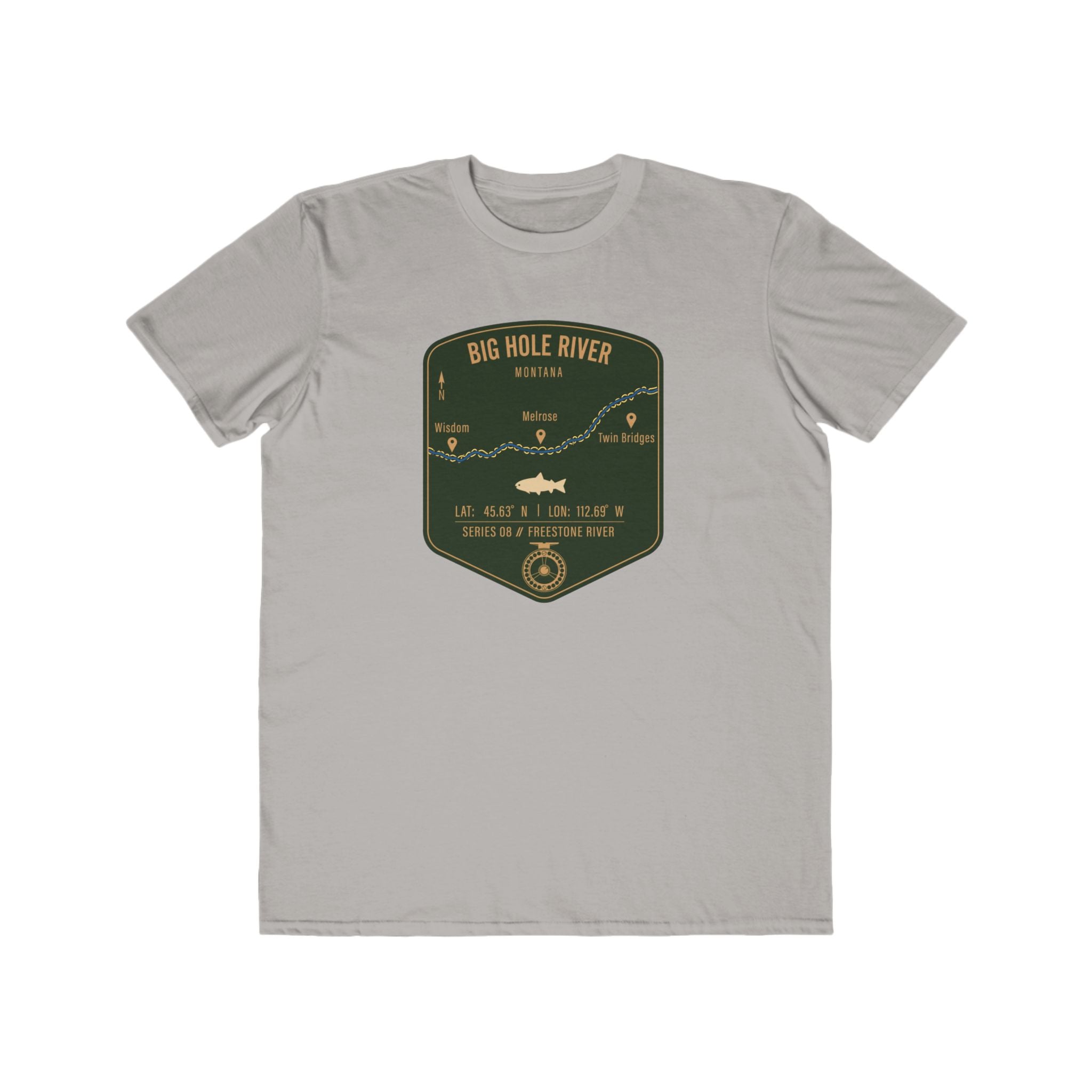 Big Hole River Fishing Patch Tee | Trout Fly Rod Angler Shirt