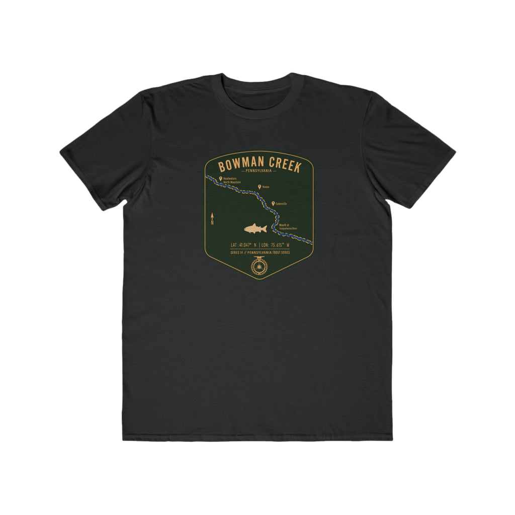 Bowman Creek PA Patch Tee | Trout Fly Rod Angler Shirt