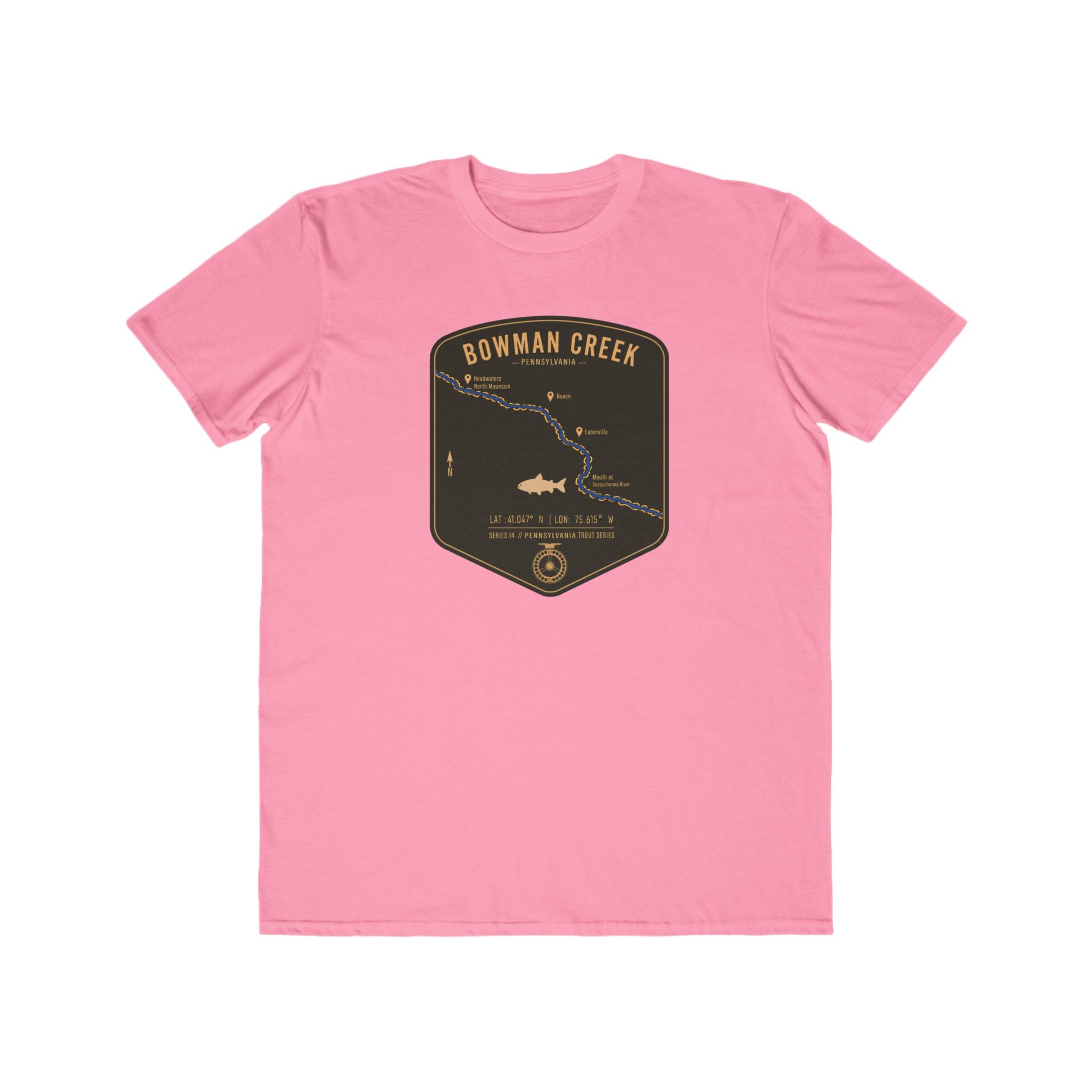 Bowman Creek PA Patch Tee | Trout Fly Rod Angler Shirt