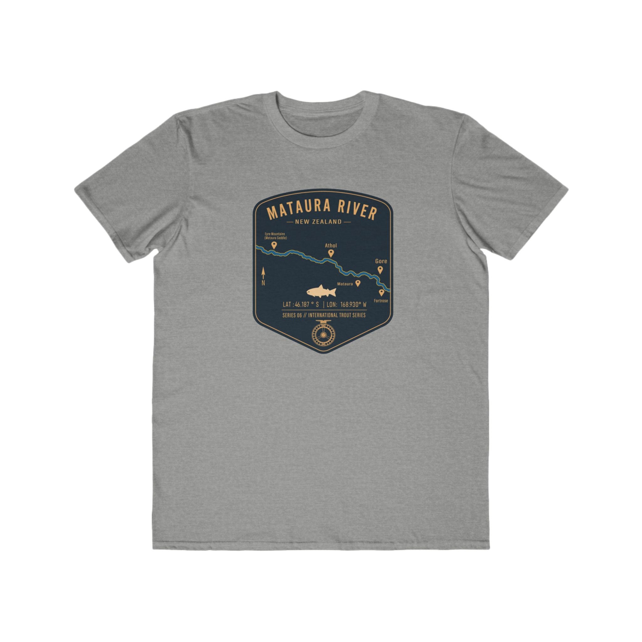 Global Series - Mataura River New Zealand Patch Tee | Trout Fly Rod Angler Shirt