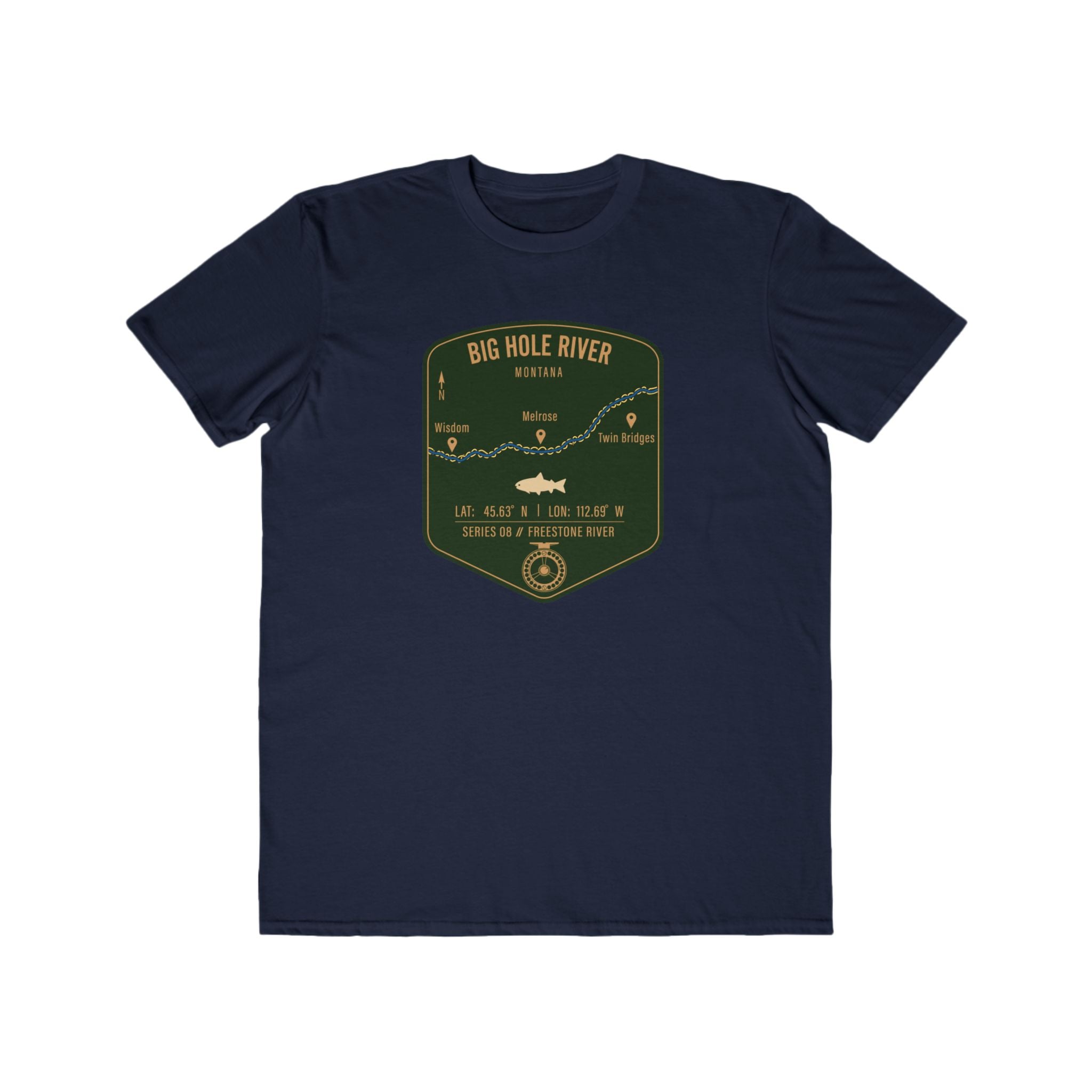 Big Hole River Fishing Patch Tee | Trout Fly Rod Angler Shirt