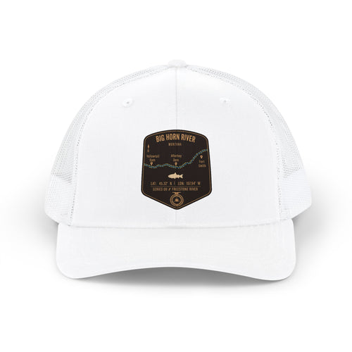 Big Horn River fishing patch Snapback Cap | trout, fly fishing design