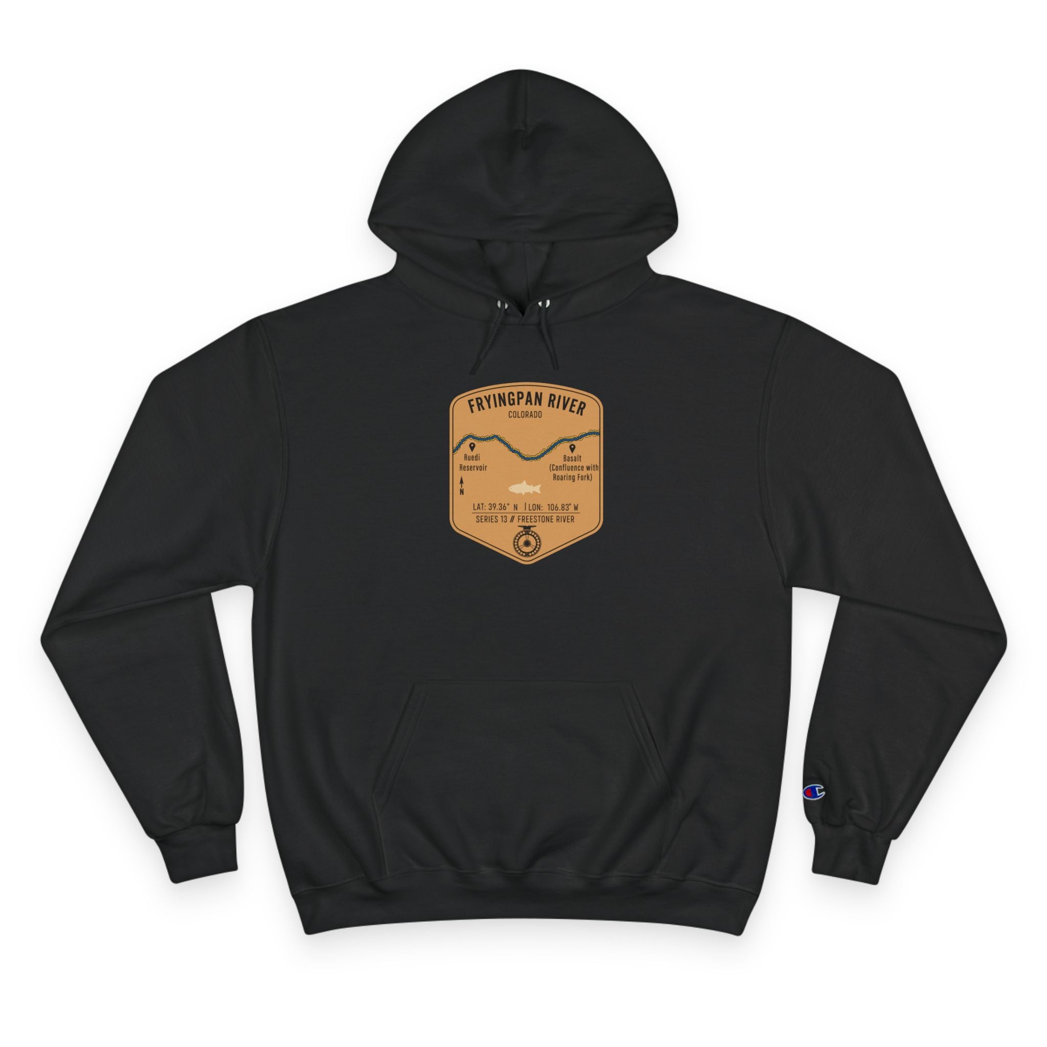 Fryingpan River Patch Graphic Hoodie | Outdoor Adventure
