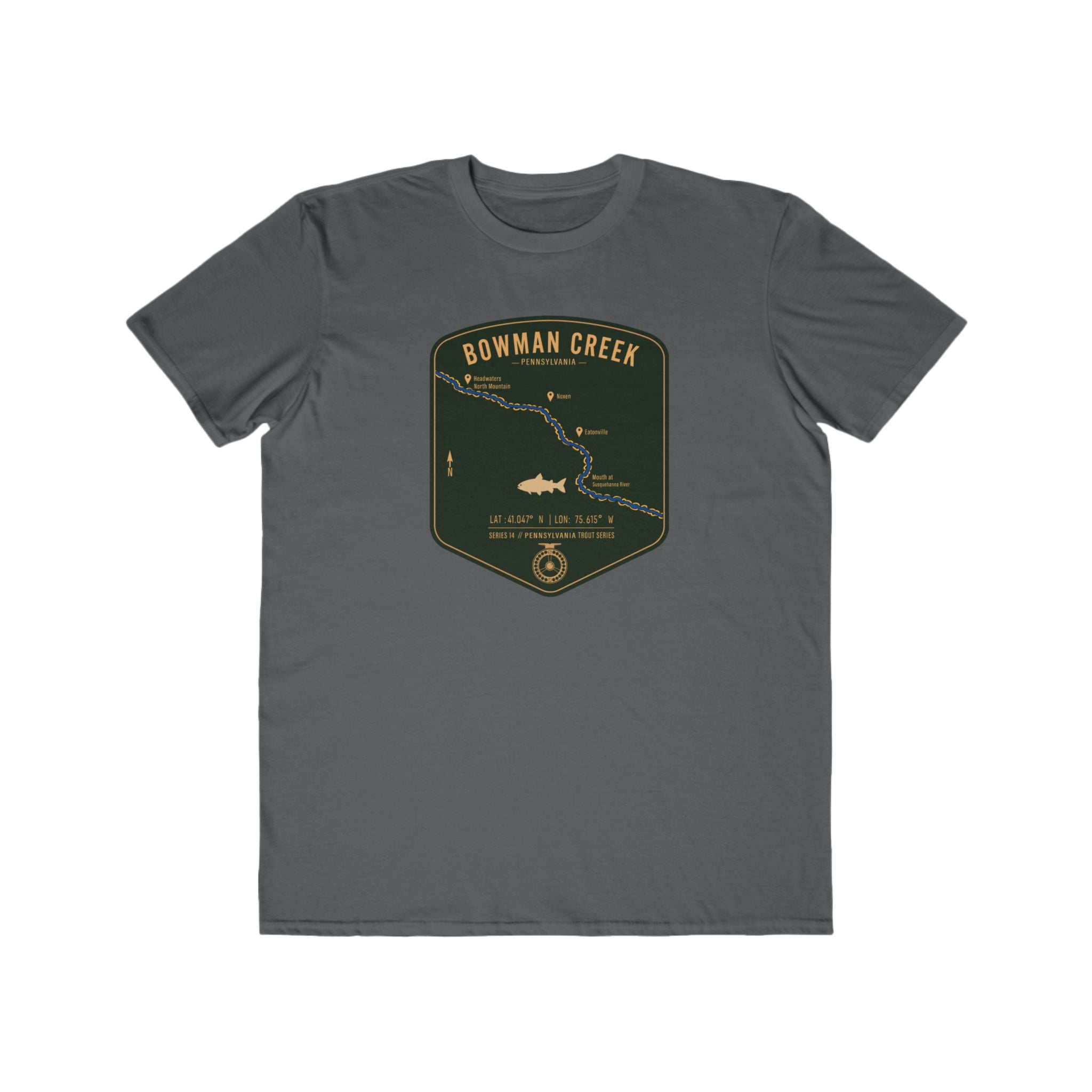 Bowman Creek PA Patch Tee | Trout Fly Rod Angler Shirt