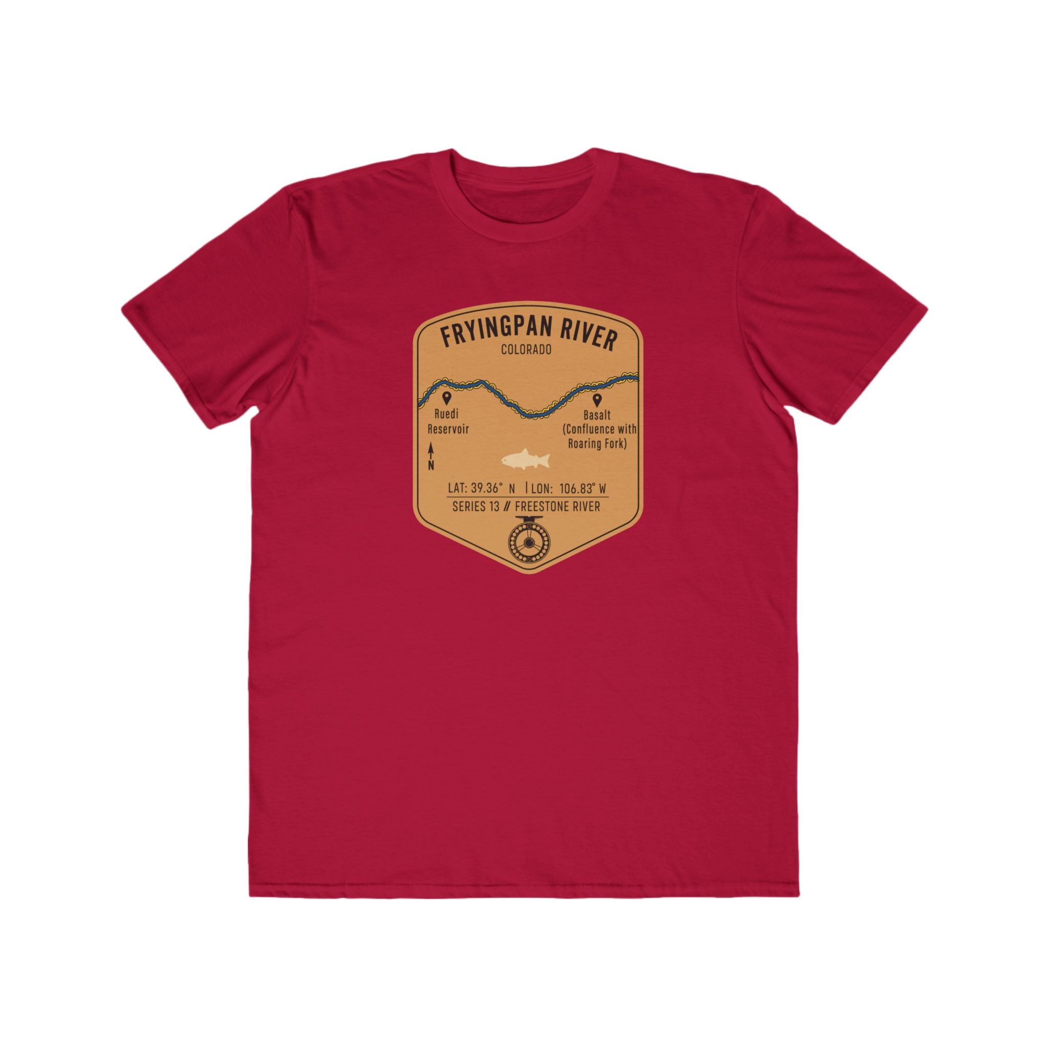 Fryingpan River Fishing Patch Tee | Trout Fly Rod Angler Shirt