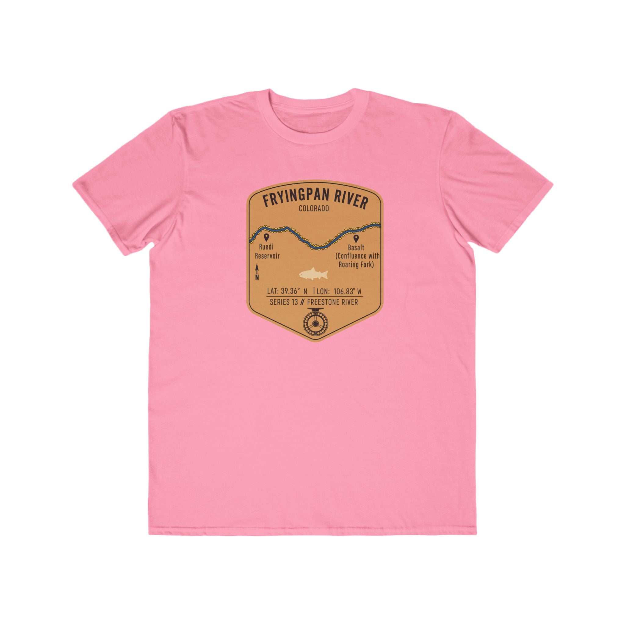 Fryingpan River Fishing Patch Tee | Trout Fly Rod Angler Shirt