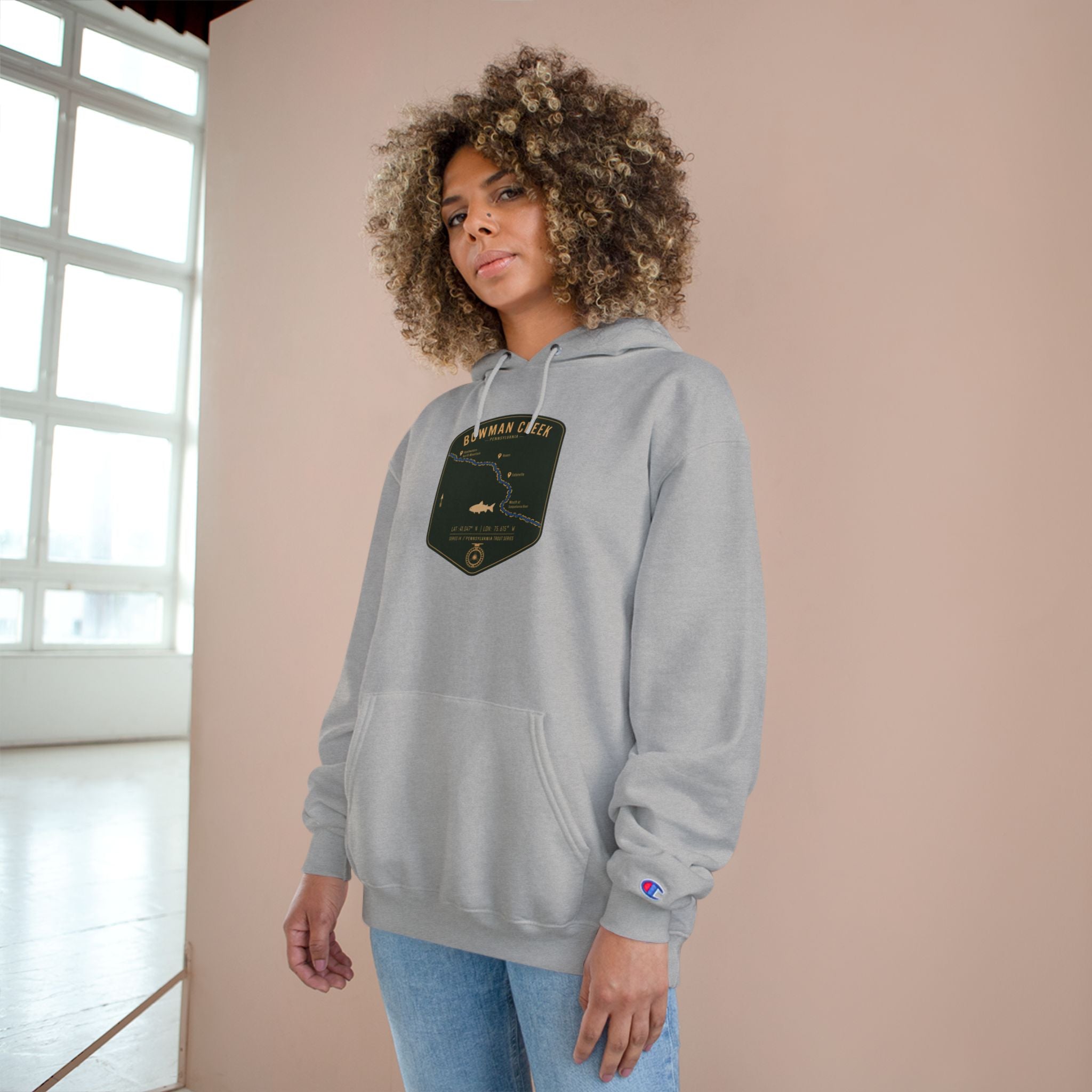 Bowman Creek PA Patch Graphic Hoodie | Outdoor Adventure