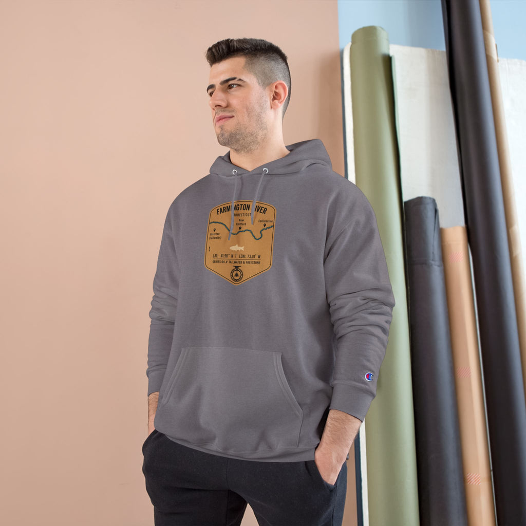 Farmington River Patch Graphic Hoodie | Outdoor Adventure