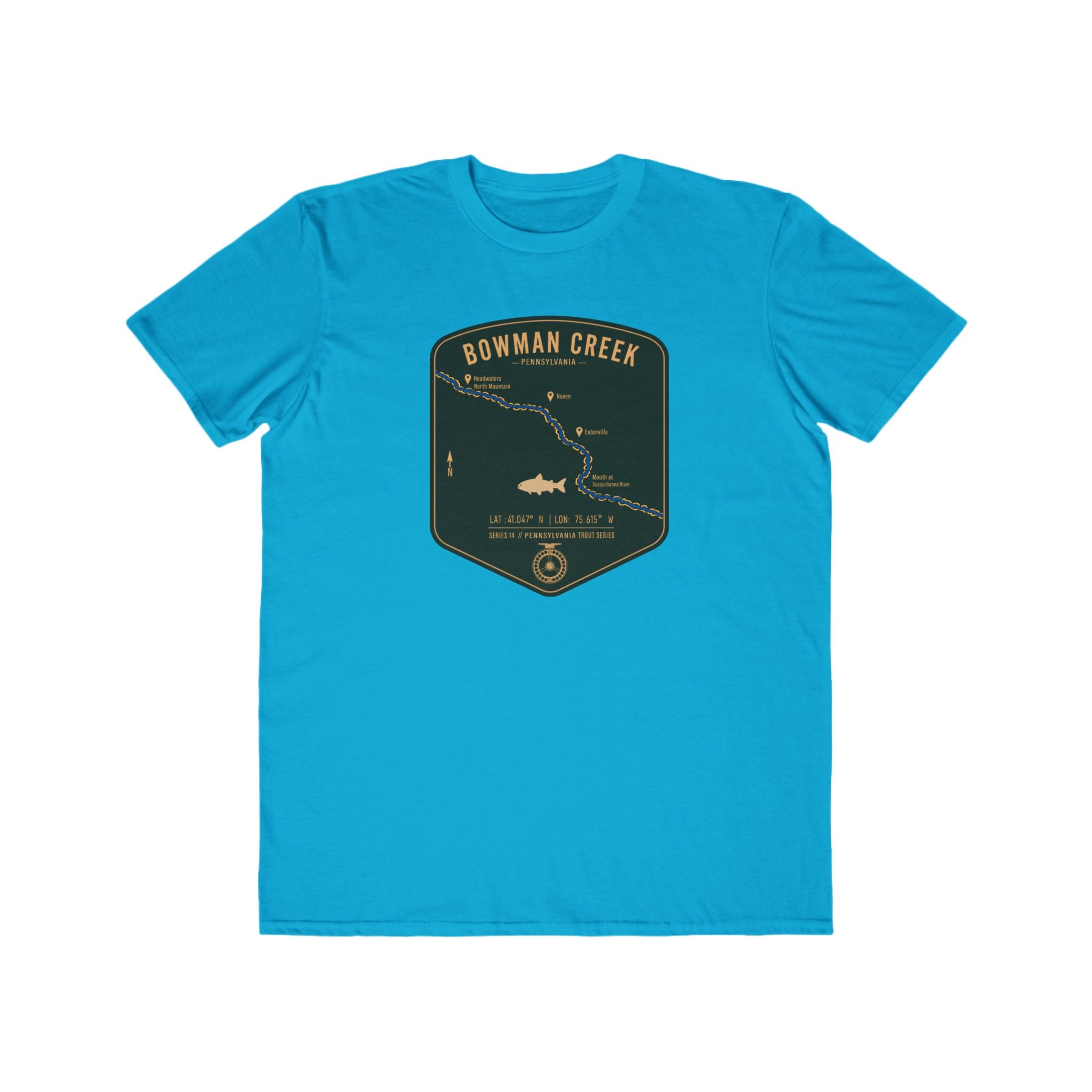 Bowman Creek PA Patch Tee | Trout Fly Rod Angler Shirt