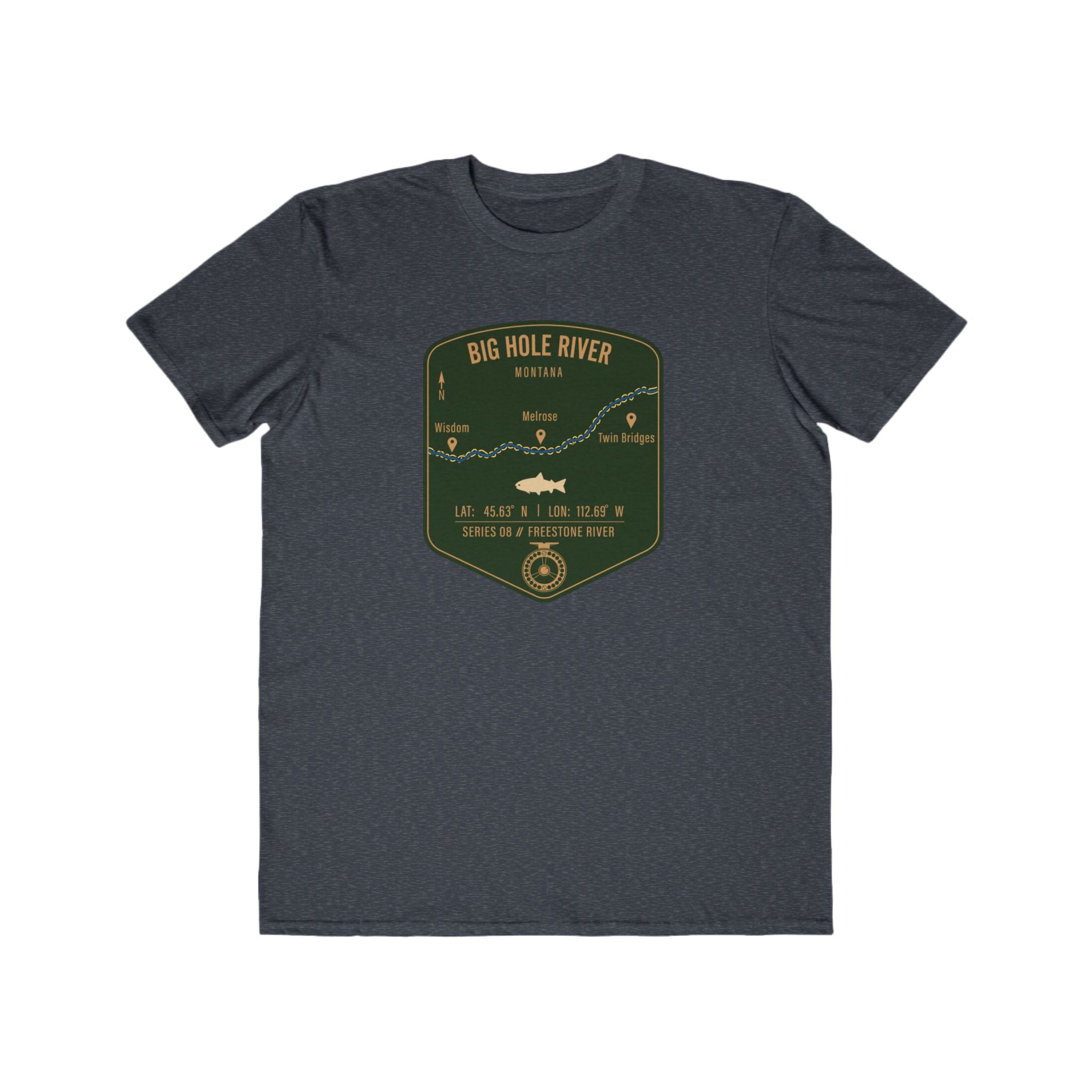 Big Hole River Fishing Patch Tee | Trout Fly Rod Angler Shirt