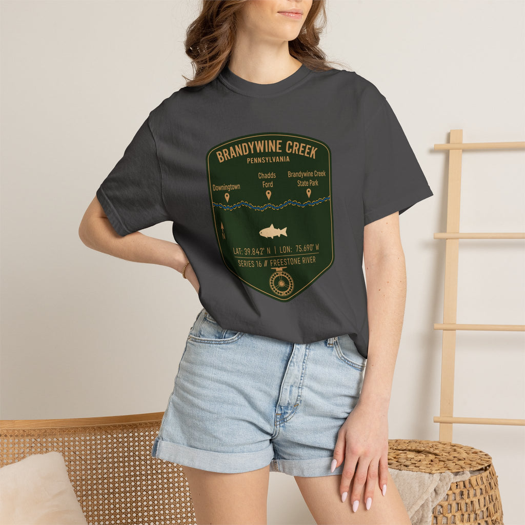 Brandywine Creek Fishing Map T-Shirt | River Map, Trout Graphic