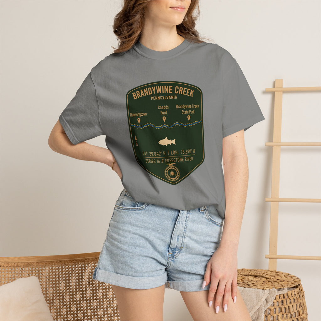 Brandywine Creek Fishing Map T-Shirt | River Map, Trout Graphic