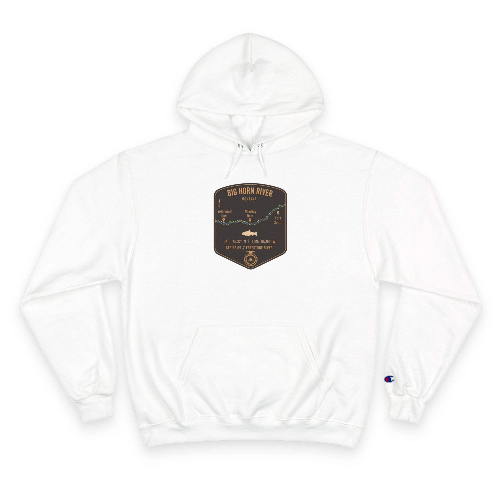 Big Horn River Patch Graphic Hoodie | Outdoor Adventure