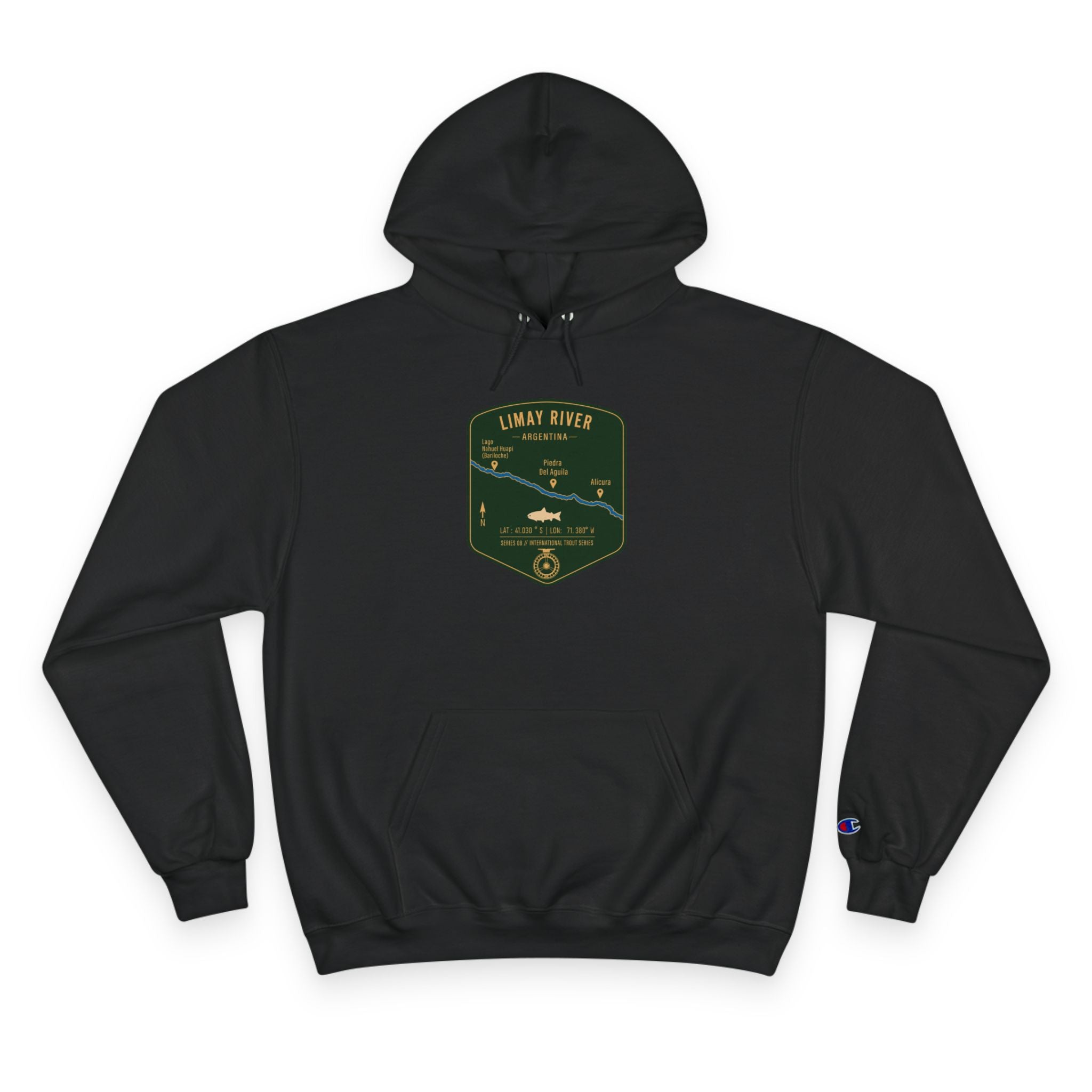 Global Series - Limay River Argentina Patch Graphic Hoodie | Outdoor Adventure