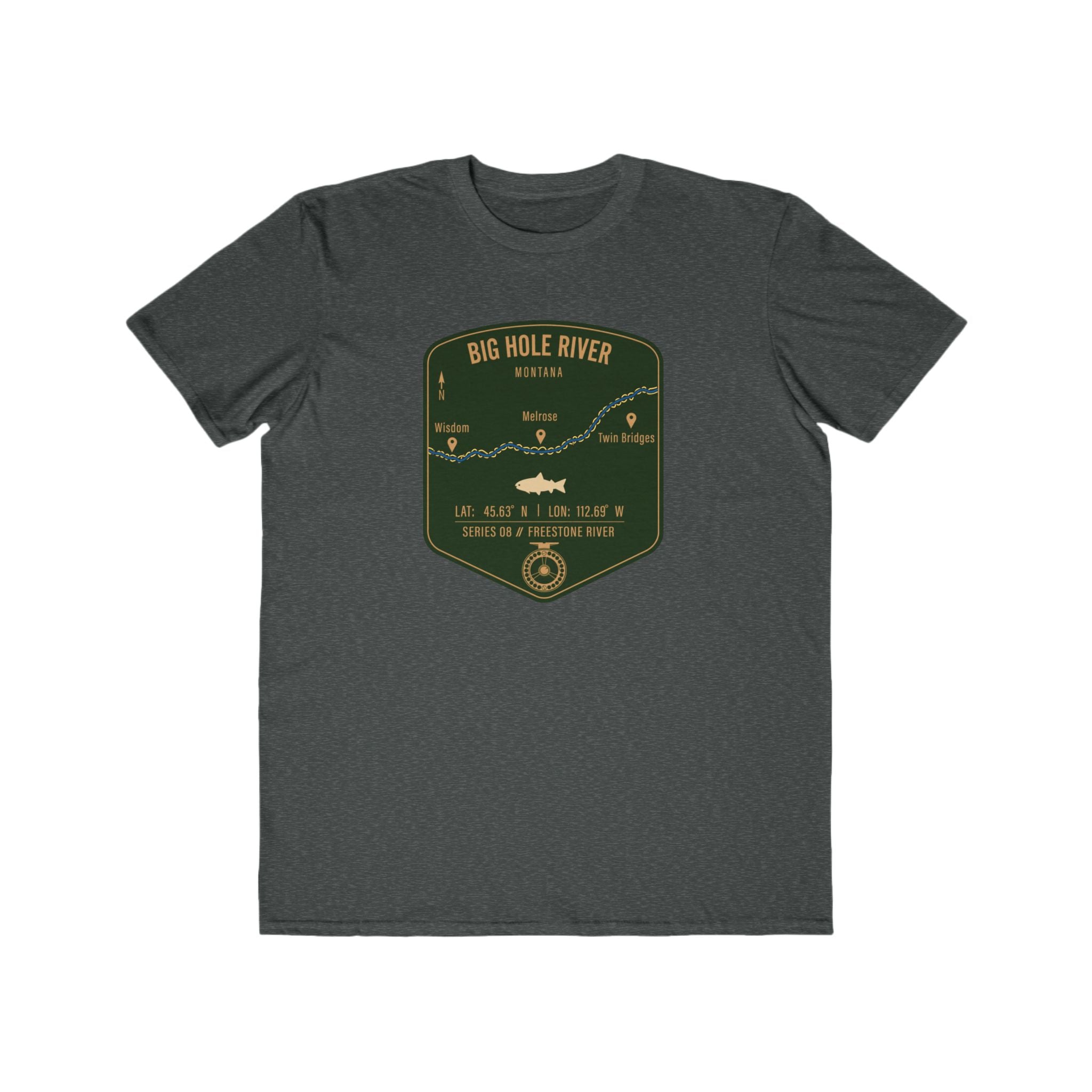 Big Hole River Fishing Patch Tee | Trout Fly Rod Angler Shirt