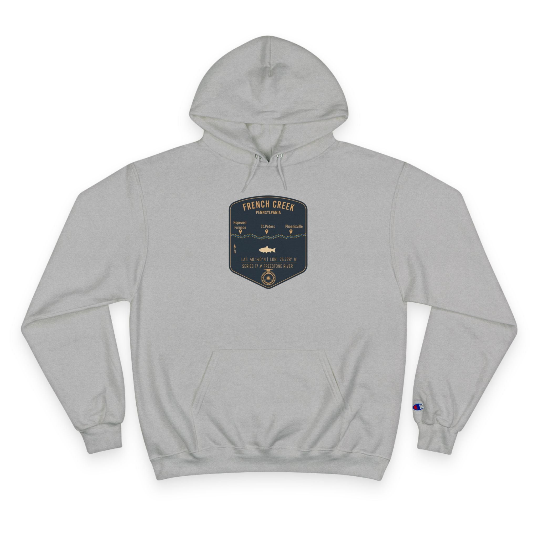 French Creek Patch Graphic Hoodie | Outdoor Adventure