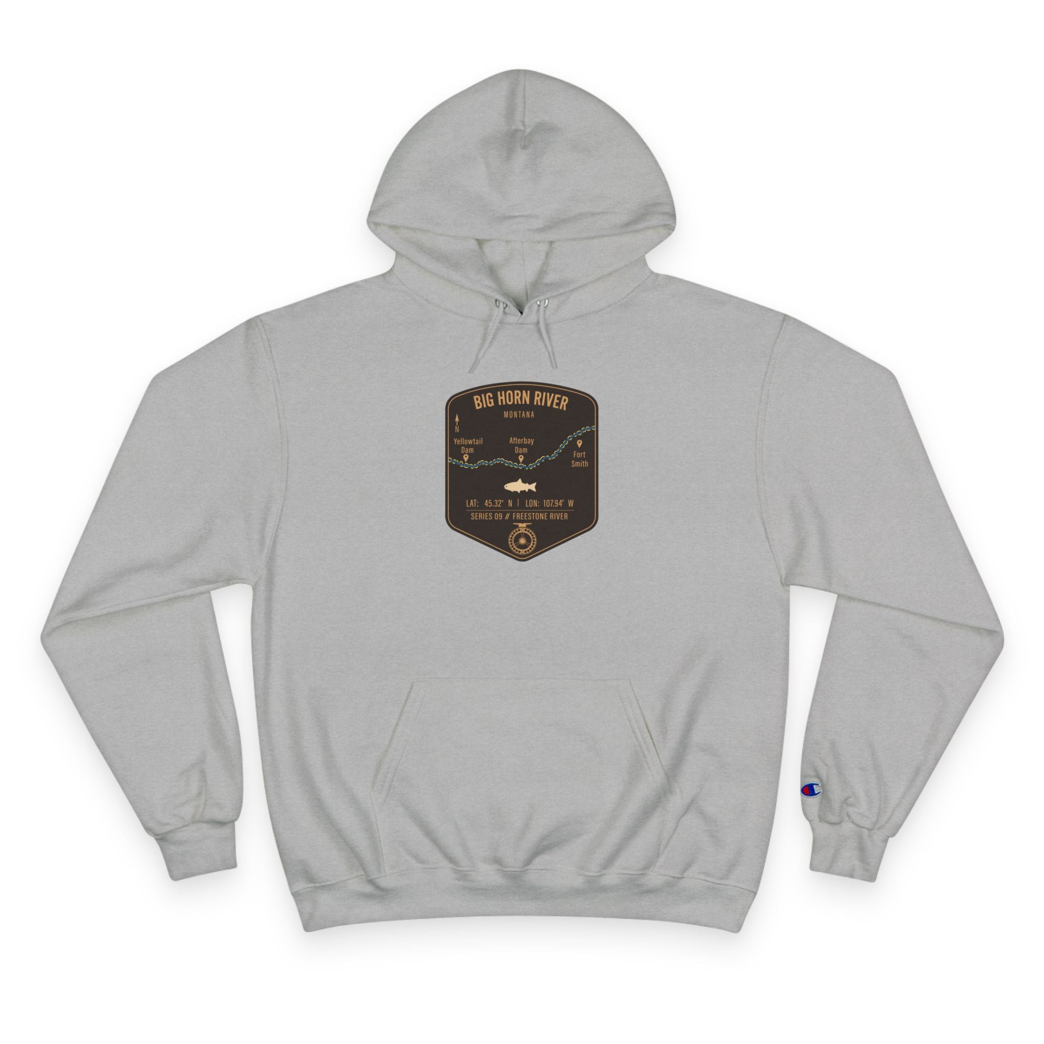 Big Horn River Patch Graphic Hoodie | Outdoor Adventure