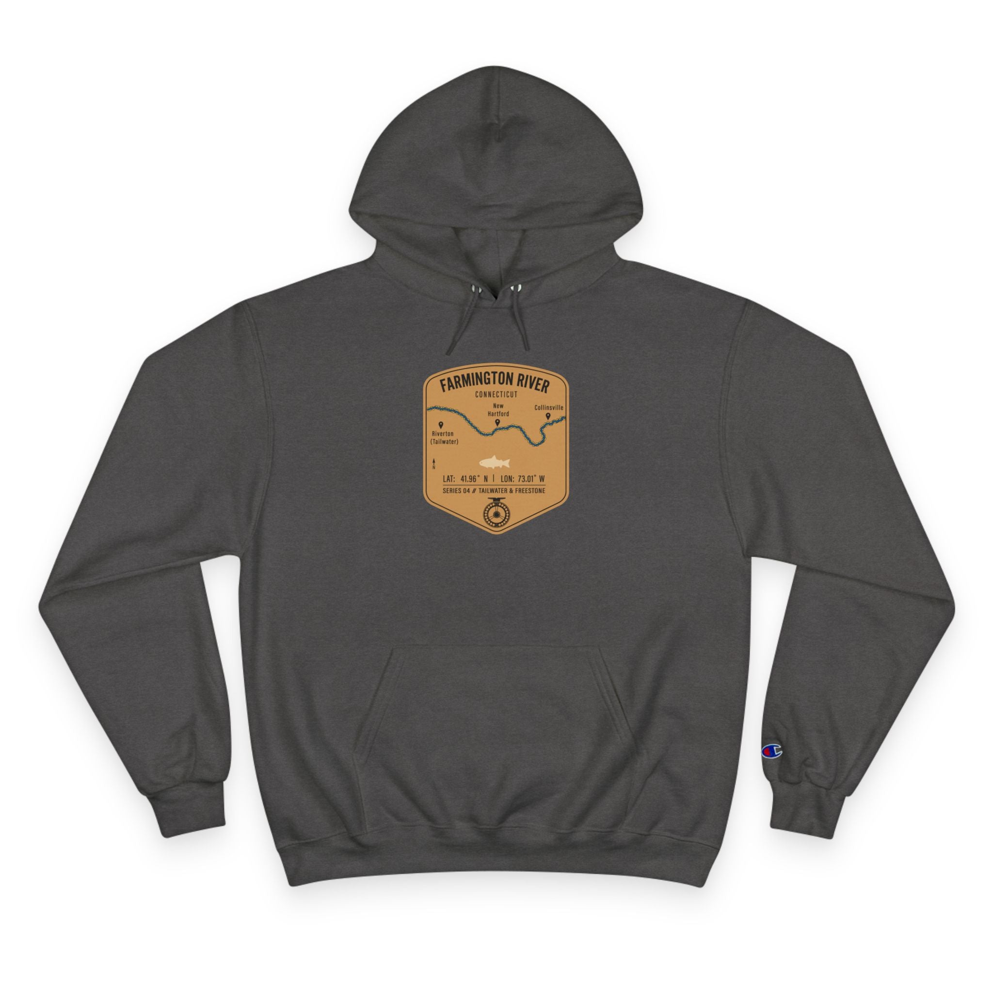 Farmington River Patch Graphic Hoodie | Outdoor Adventure