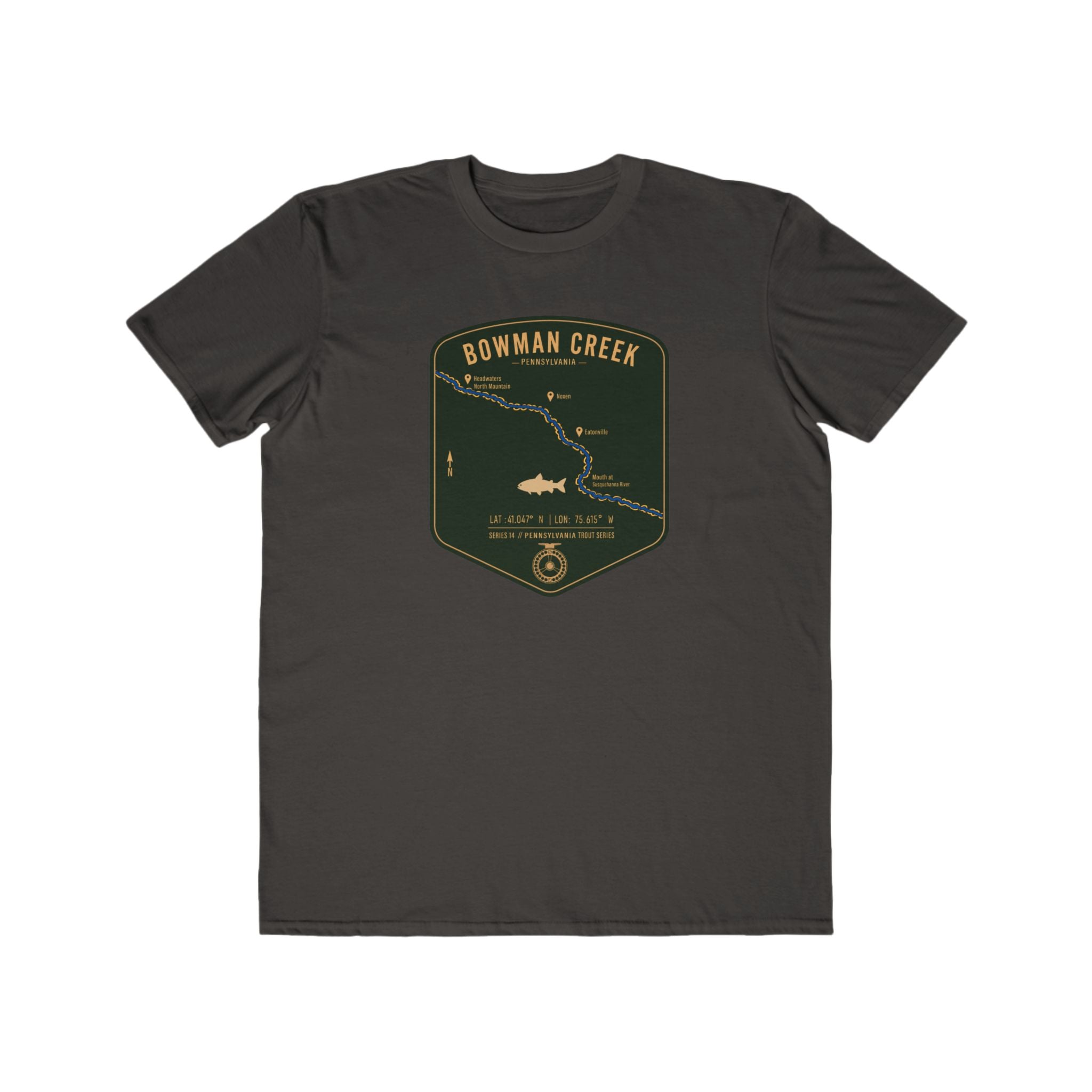 Bowman Creek PA Patch Tee | Trout Fly Rod Angler Shirt